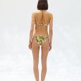 BANDY - Printed bandeau bikini top