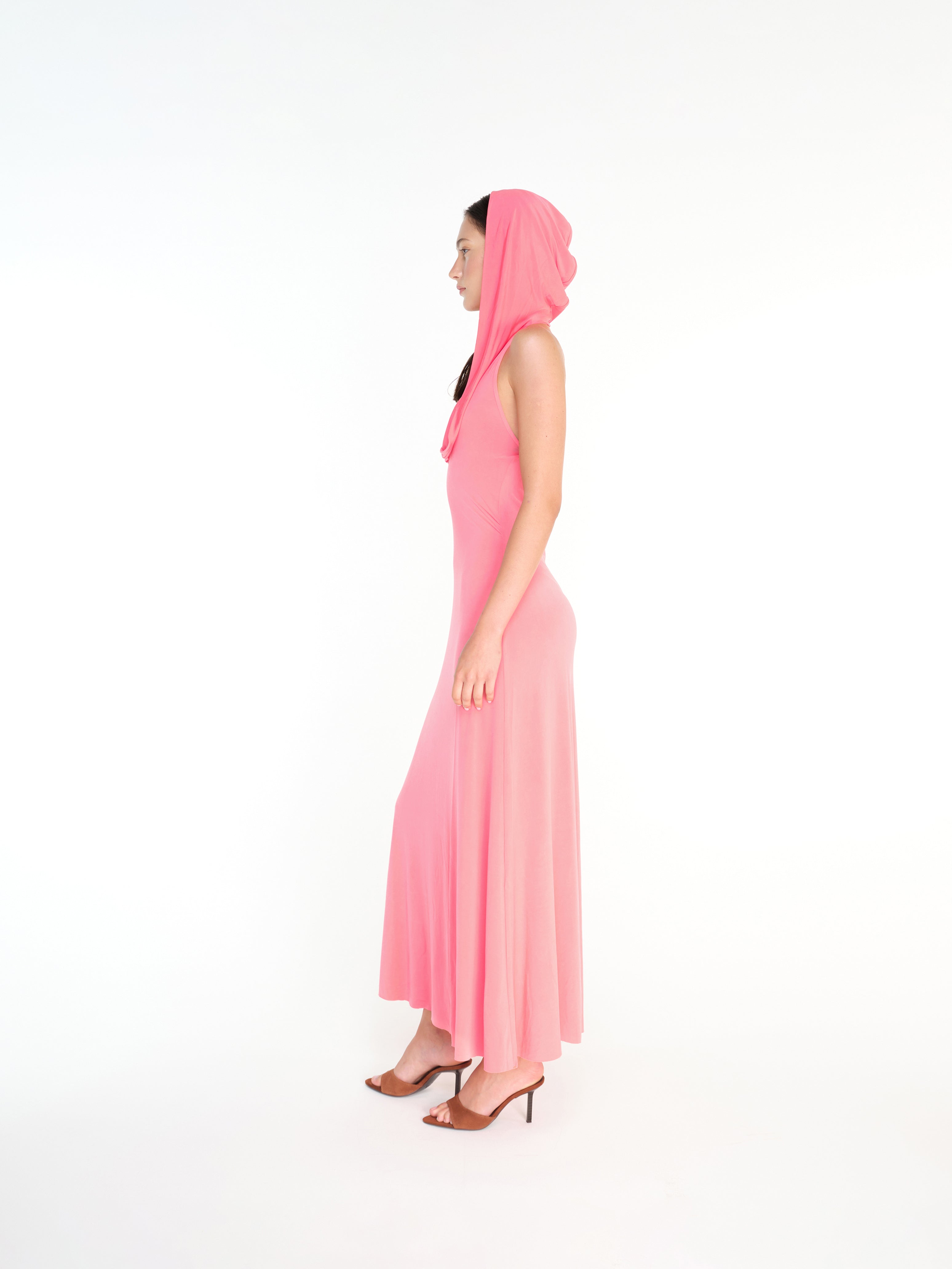 SIZY - Cape detailed jersey maxi dress