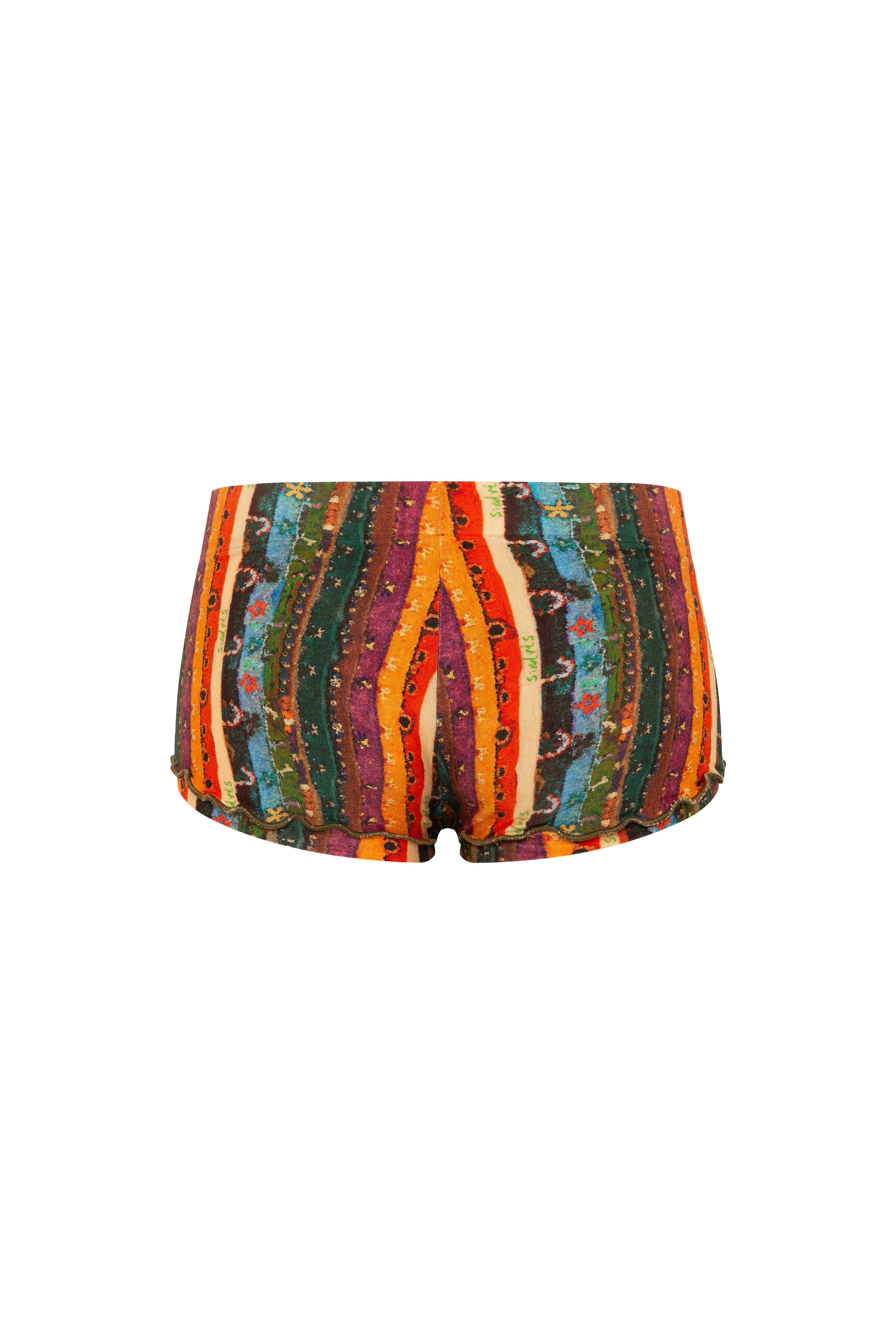 AFRA - Printed mini jersey shorts