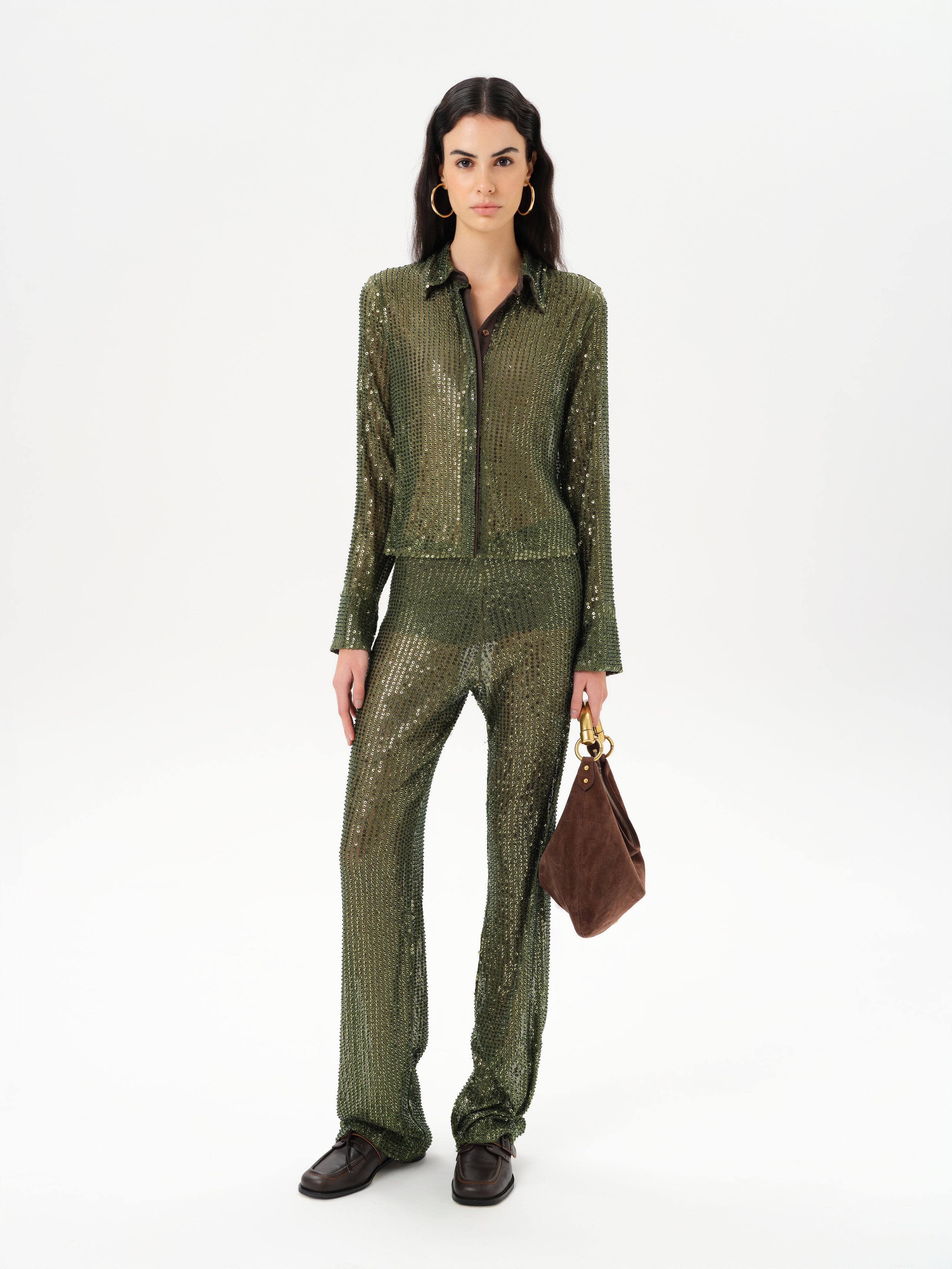 ALEXIUM - Sequin sheer pants