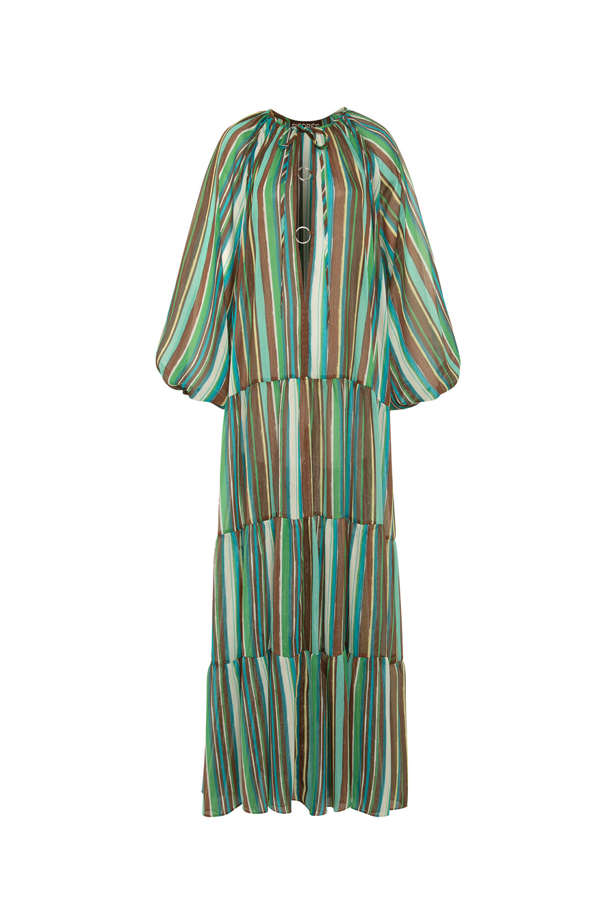 ARAN - Hoop detailed lumiere chiffon maxi dress