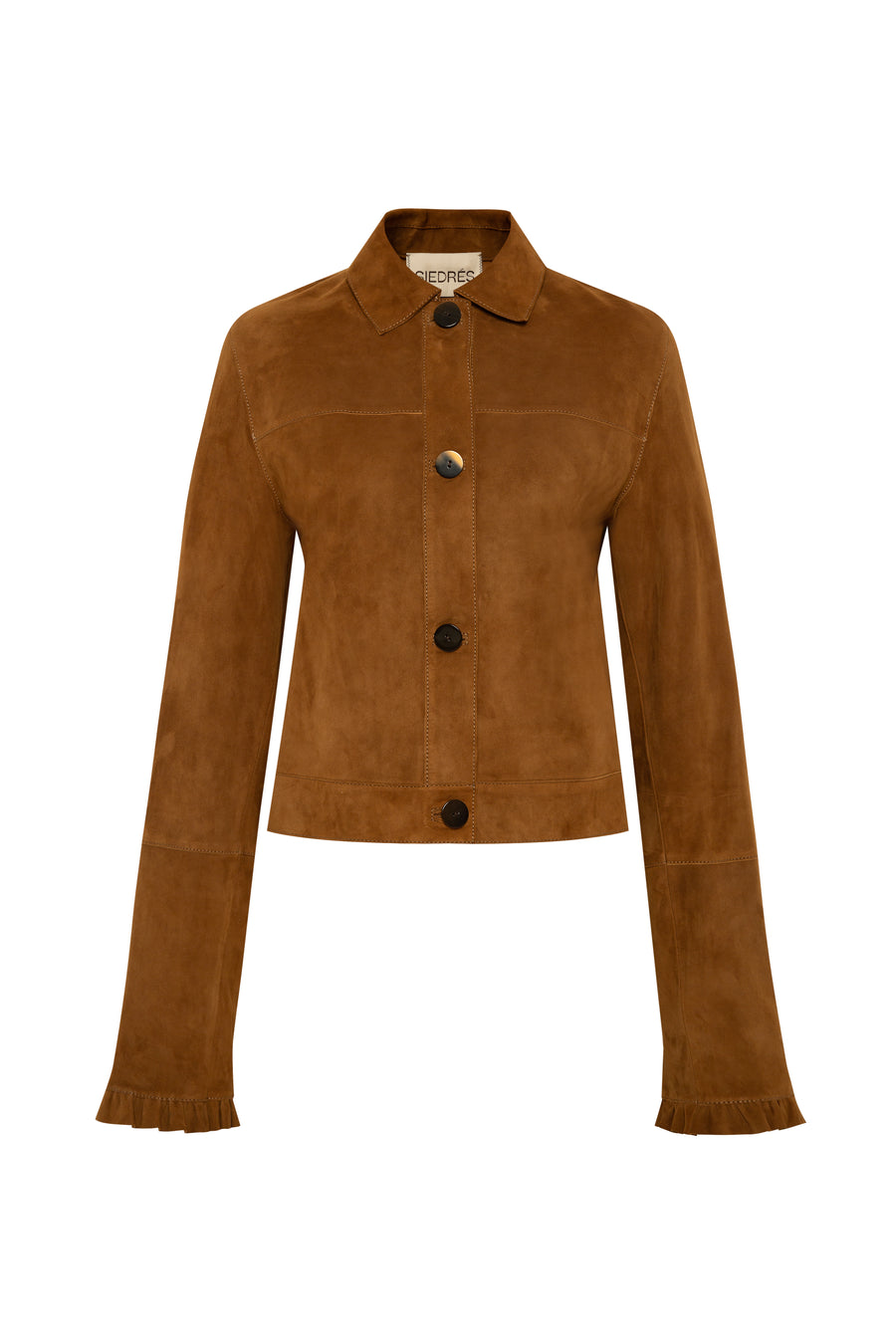 ARIL - Frill detailed suede jacket