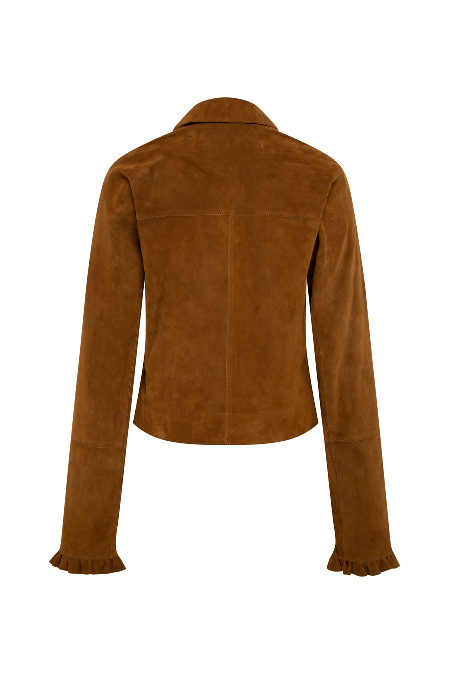 ARIL - Frill detailed suede jacket