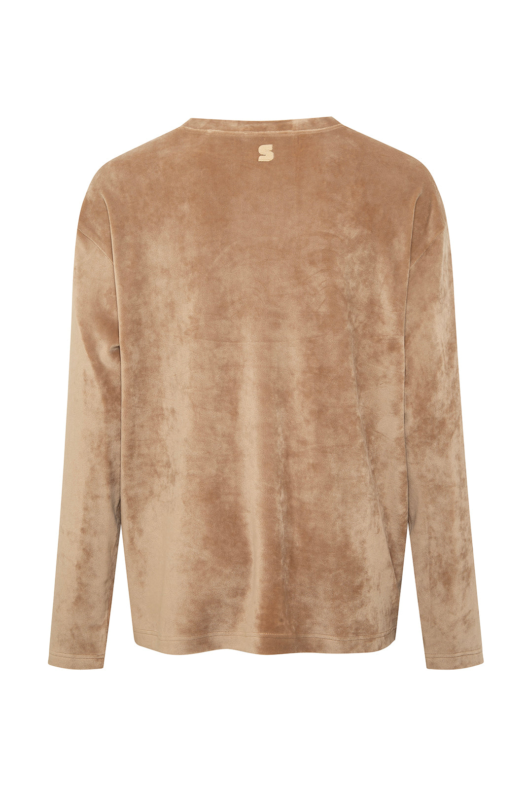 ARTHUR - Long sleeve crew neck velour t-shirt