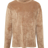 ARTHUR - Long sleeve crew neck velour t-shirt