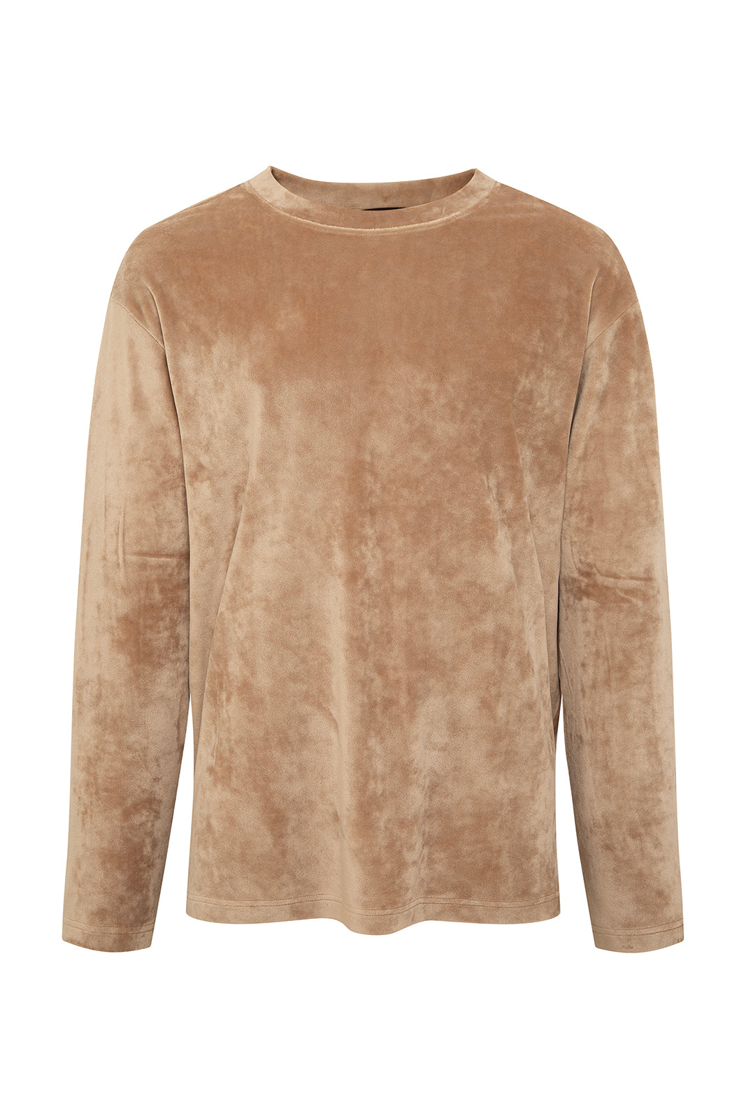 ARTHUR - Long sleeve crew neck velour t-shirt