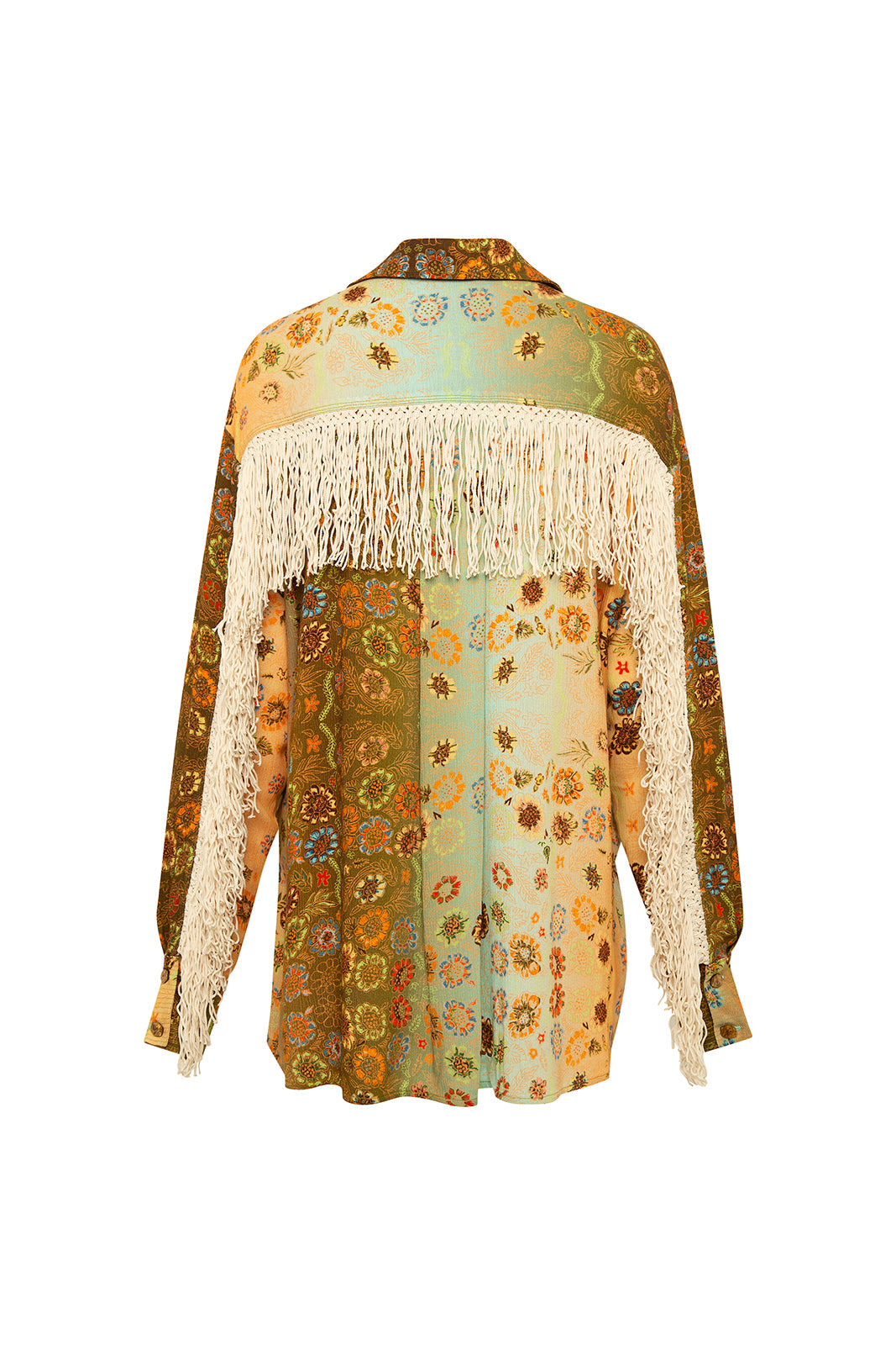 SUZY - Fringed printed shirt