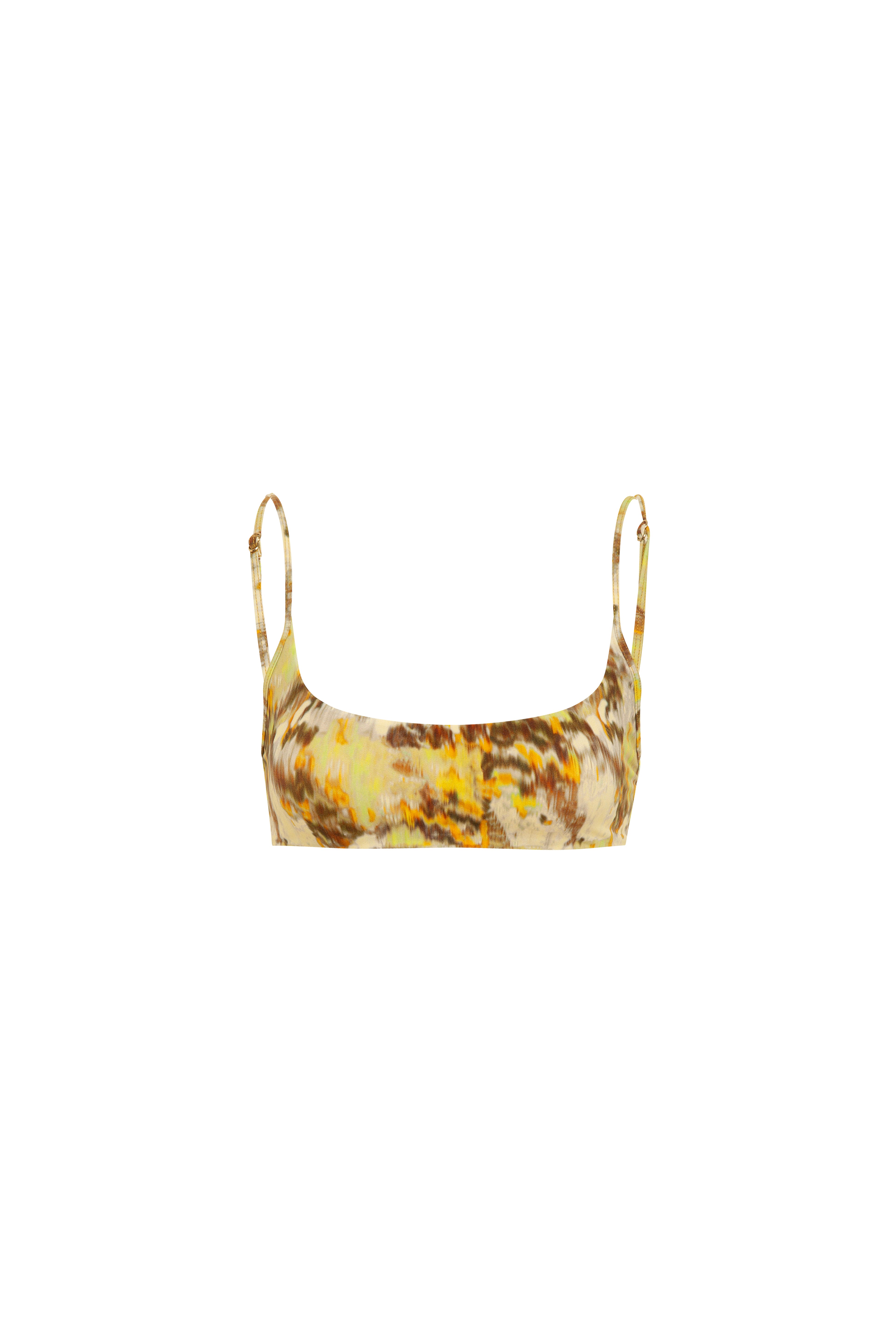 BANDY - Printed bandeau bikini top