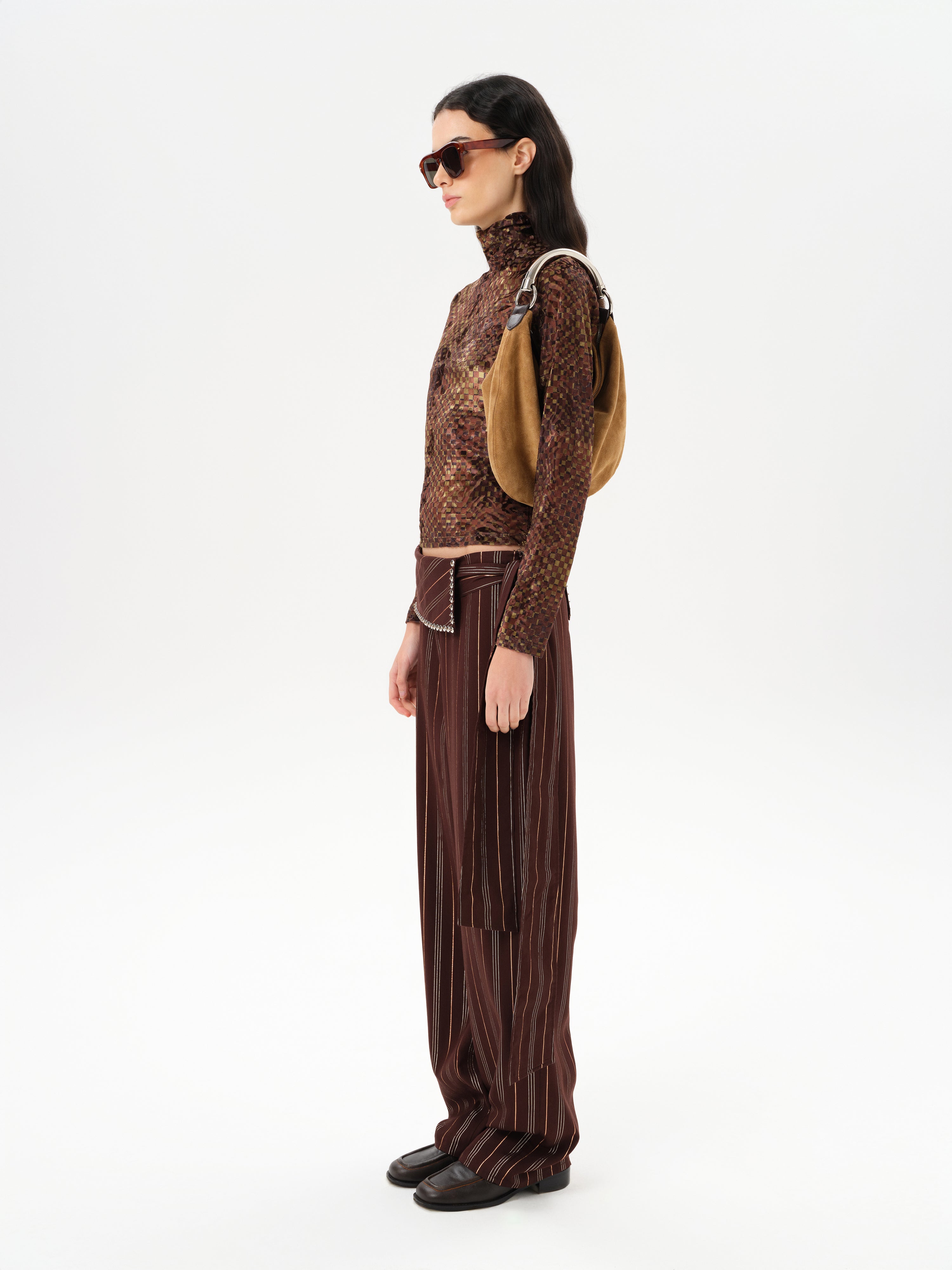 BLANCHE - Studded wrap-style pants