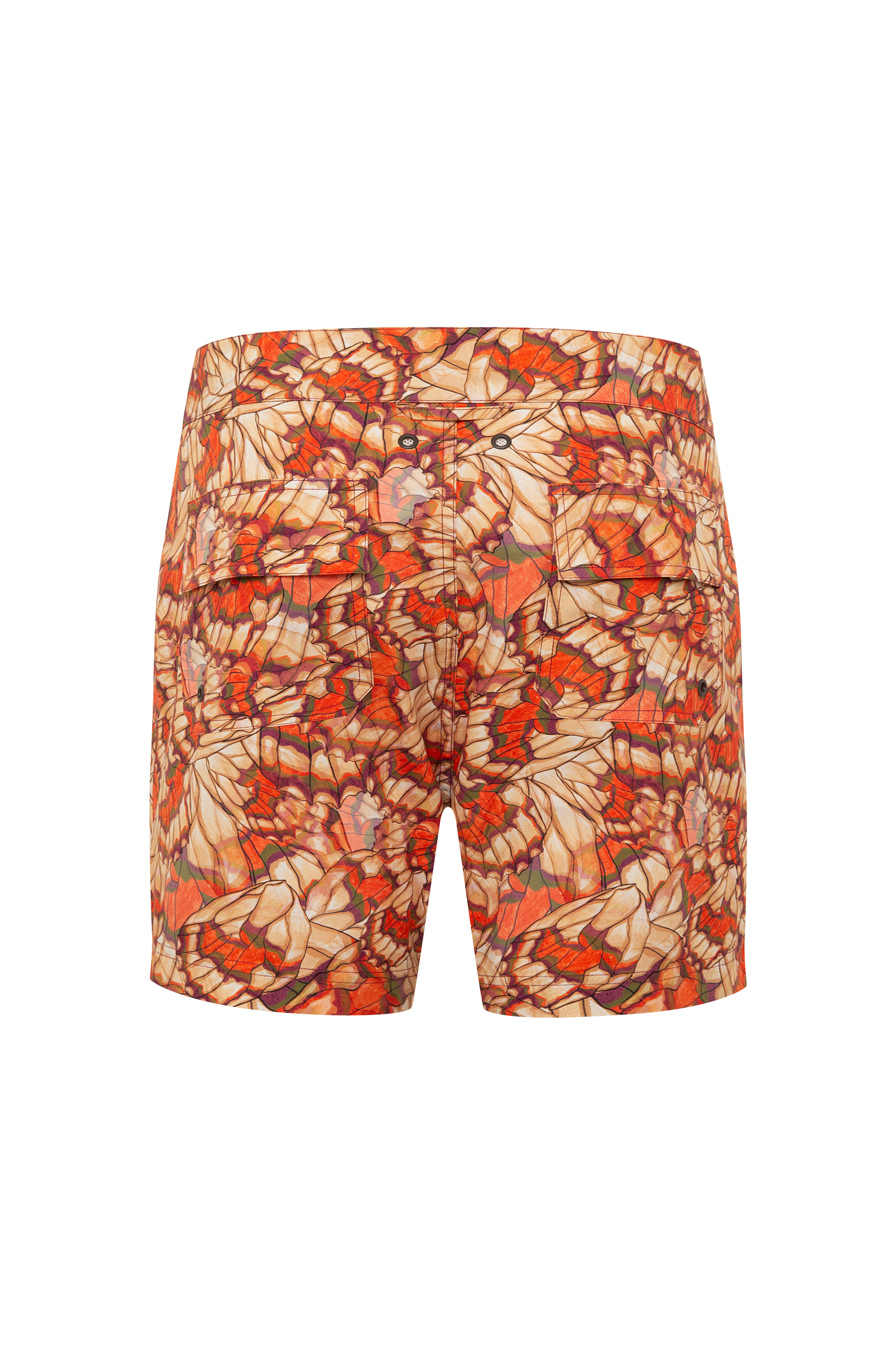 BORA - Slim-fit short-length printed swim shorts