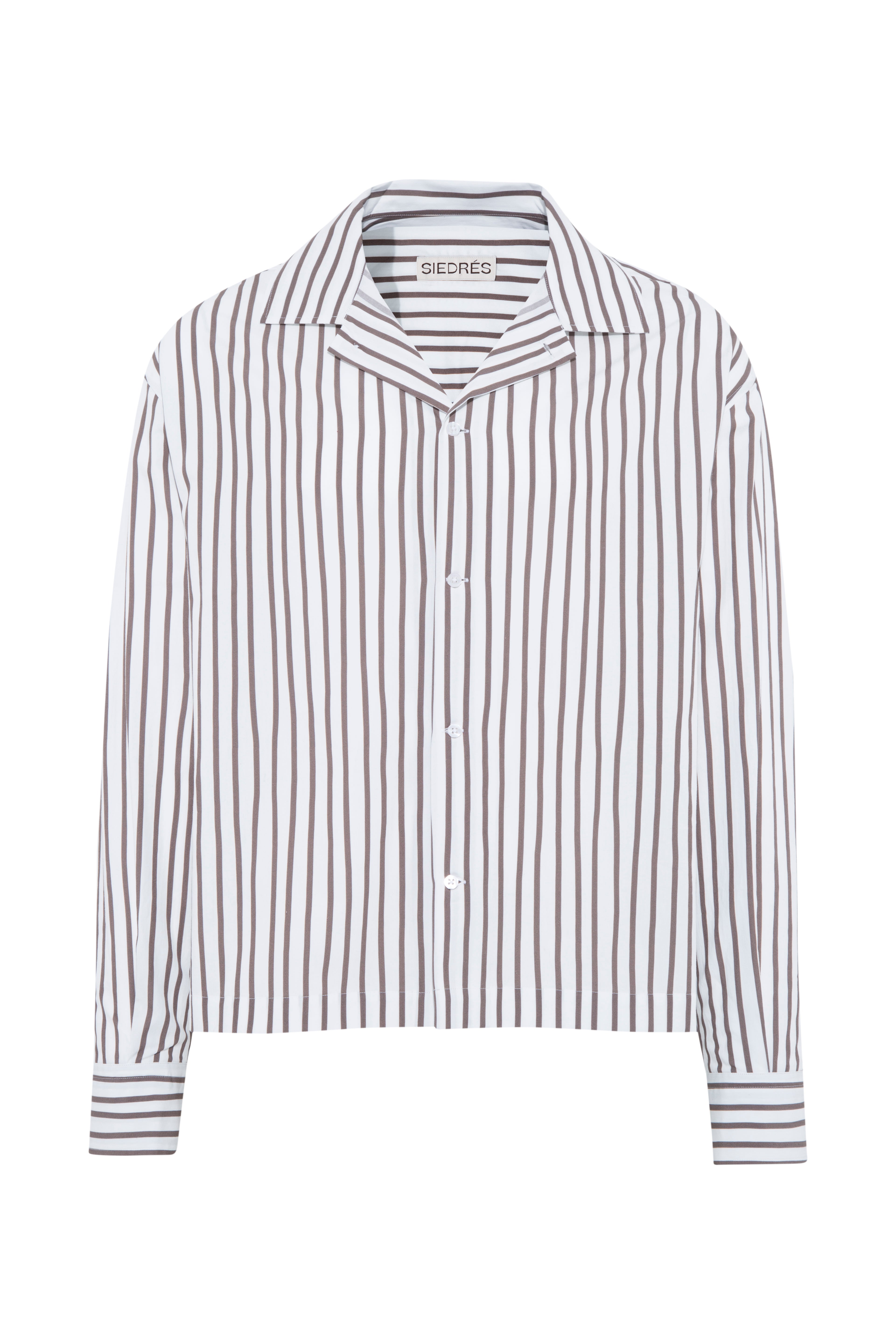 BRIGHT - Boxy-fit stripe printed shirt