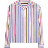 BRIGHT - Boxy-fit stripe printed shirt