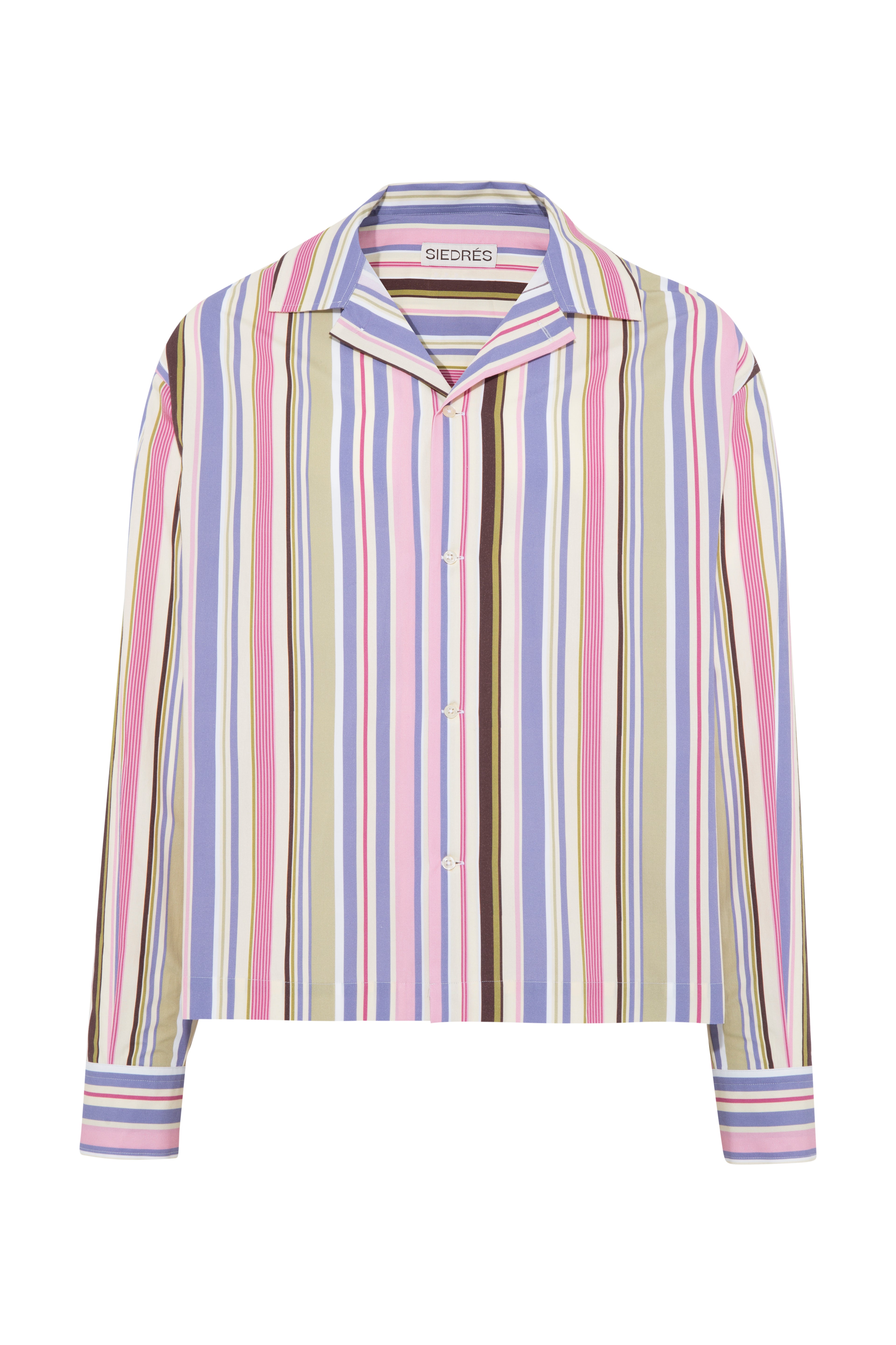 BRIGHT - Boxy-fit stripe printed shirt