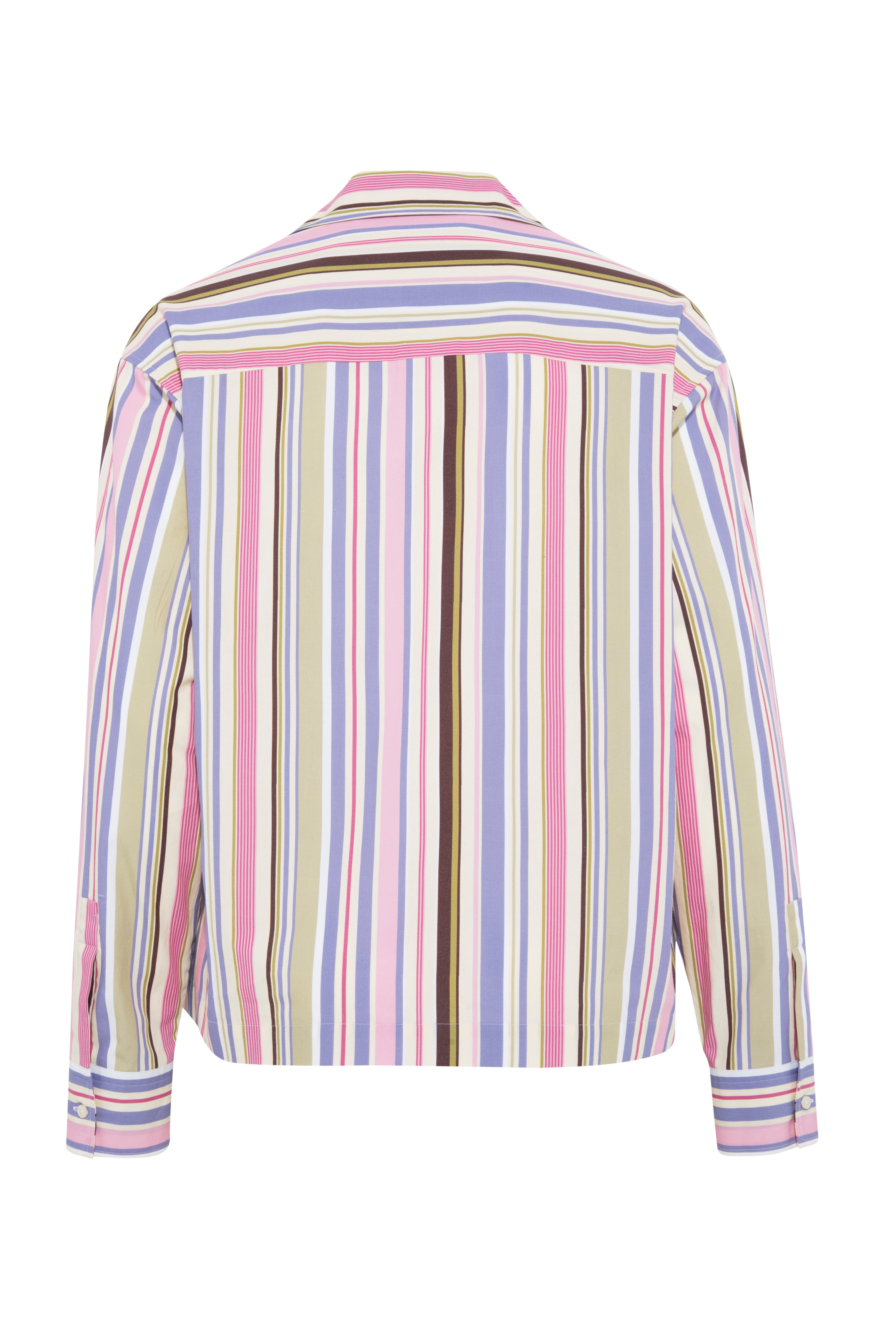 BRIGHT - Boxy-fit stripe printed shirt