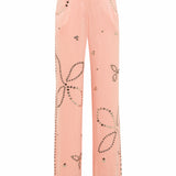 BRITY - Low-rise straight-leg embellished pants