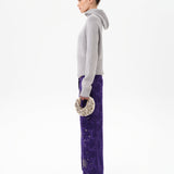 BRITY - Printed mid-rise satin pants