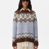 CELESTE - Wool jacquard-knit sweater