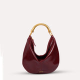 CHÉRIE MEDIUM - Medium leather hobo bag with metal top handle