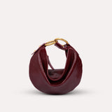 CHÉRIE SMALL - Leather hobo bag with metal top handle