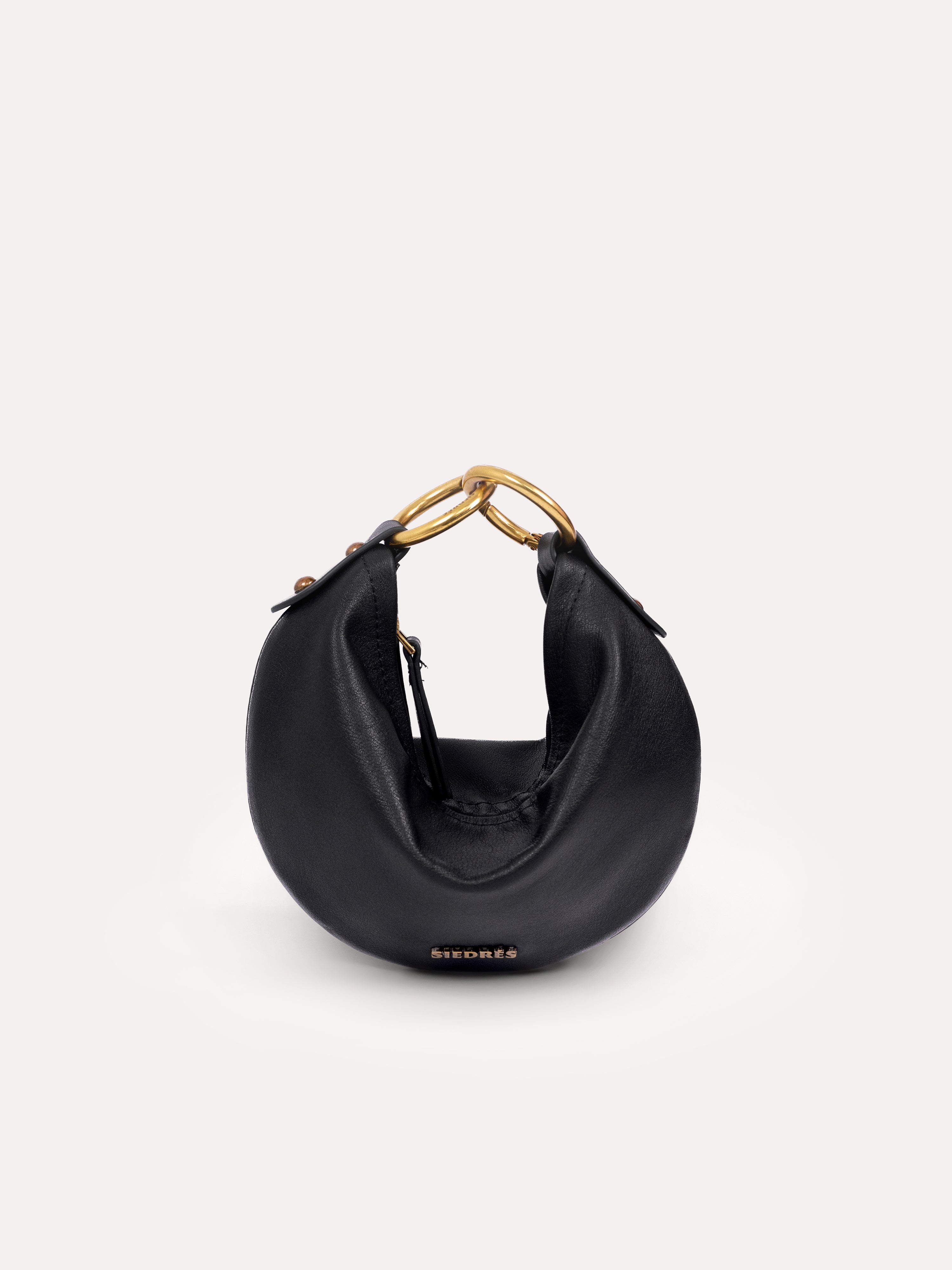 CHÉRIE SMALL - Mini hobo bag with metal top handle