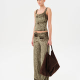 CALI - Velvet devoré printed tank top