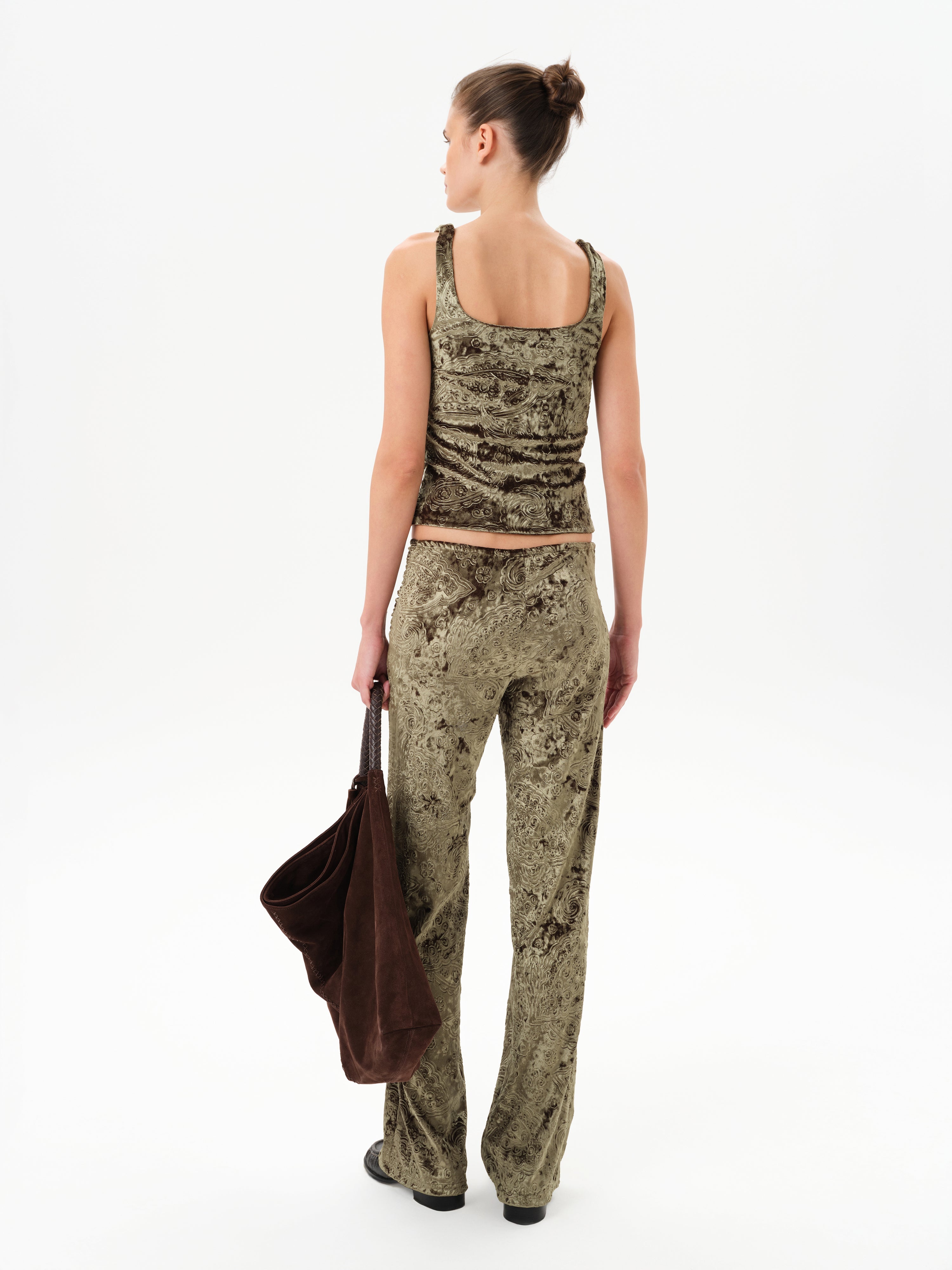 CALI - Velvet devoré printed tank top