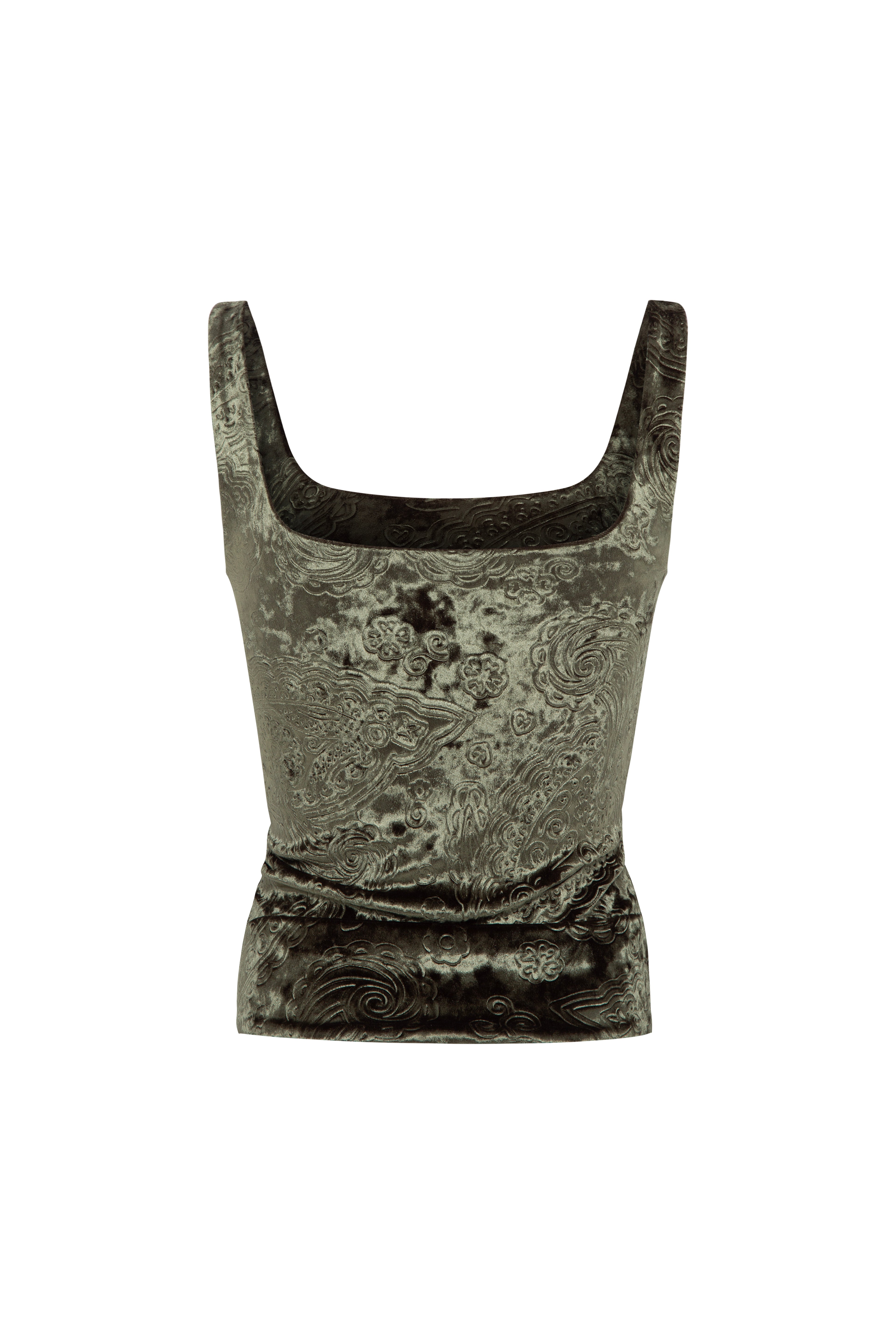 CALI - Velvet devoré printed tank top