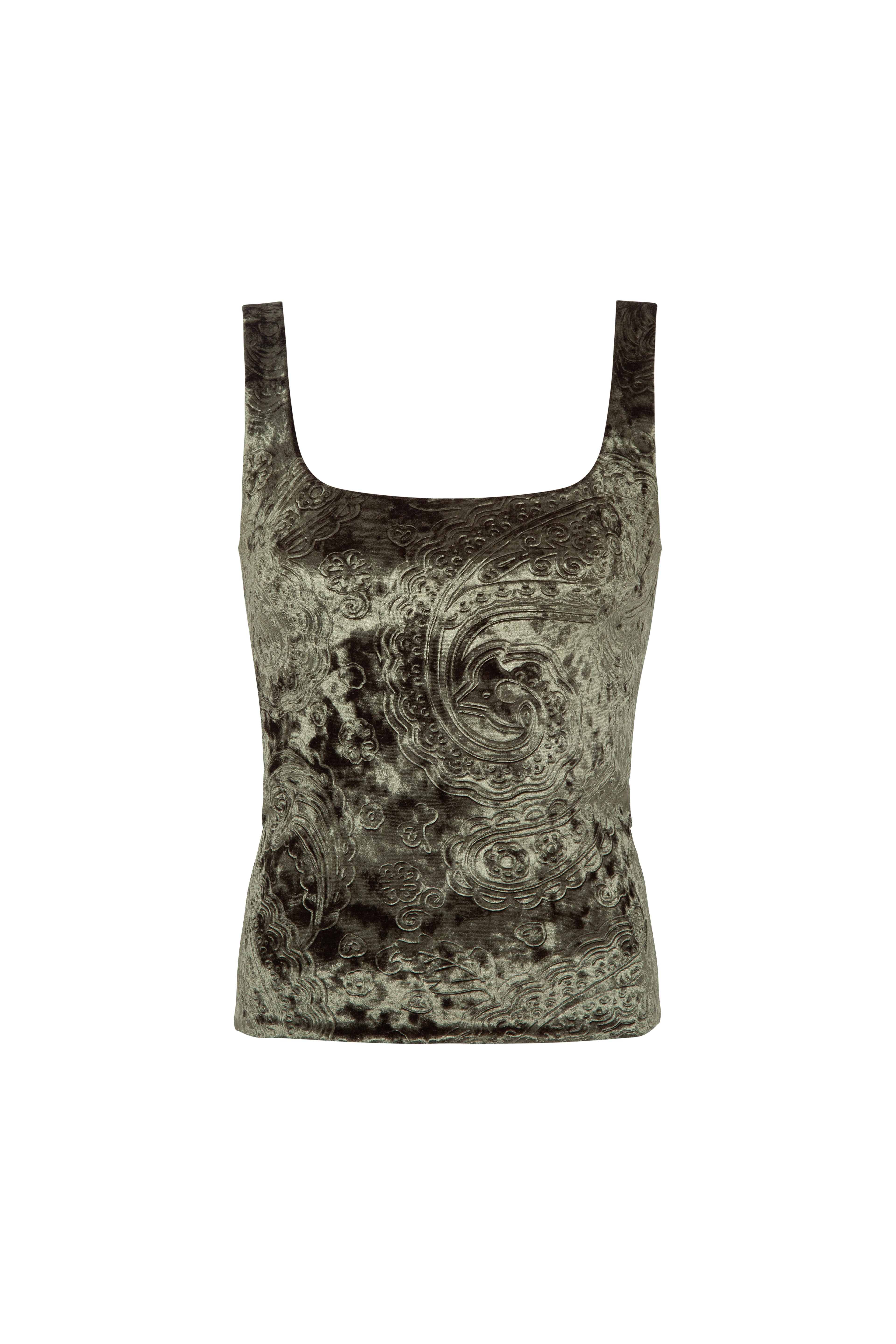 CALI - Velvet devoré printed tank top