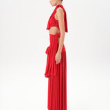 CAMILLA - Maxi jersey dress with cut-out design