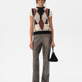 CARINA - Cashmere-wool blend semi-buttoned vest