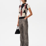 CARINA - Cashmere-wool blend semi-buttoned vest