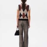 CARINA - Cashmere-wool blend semi-buttoned vest