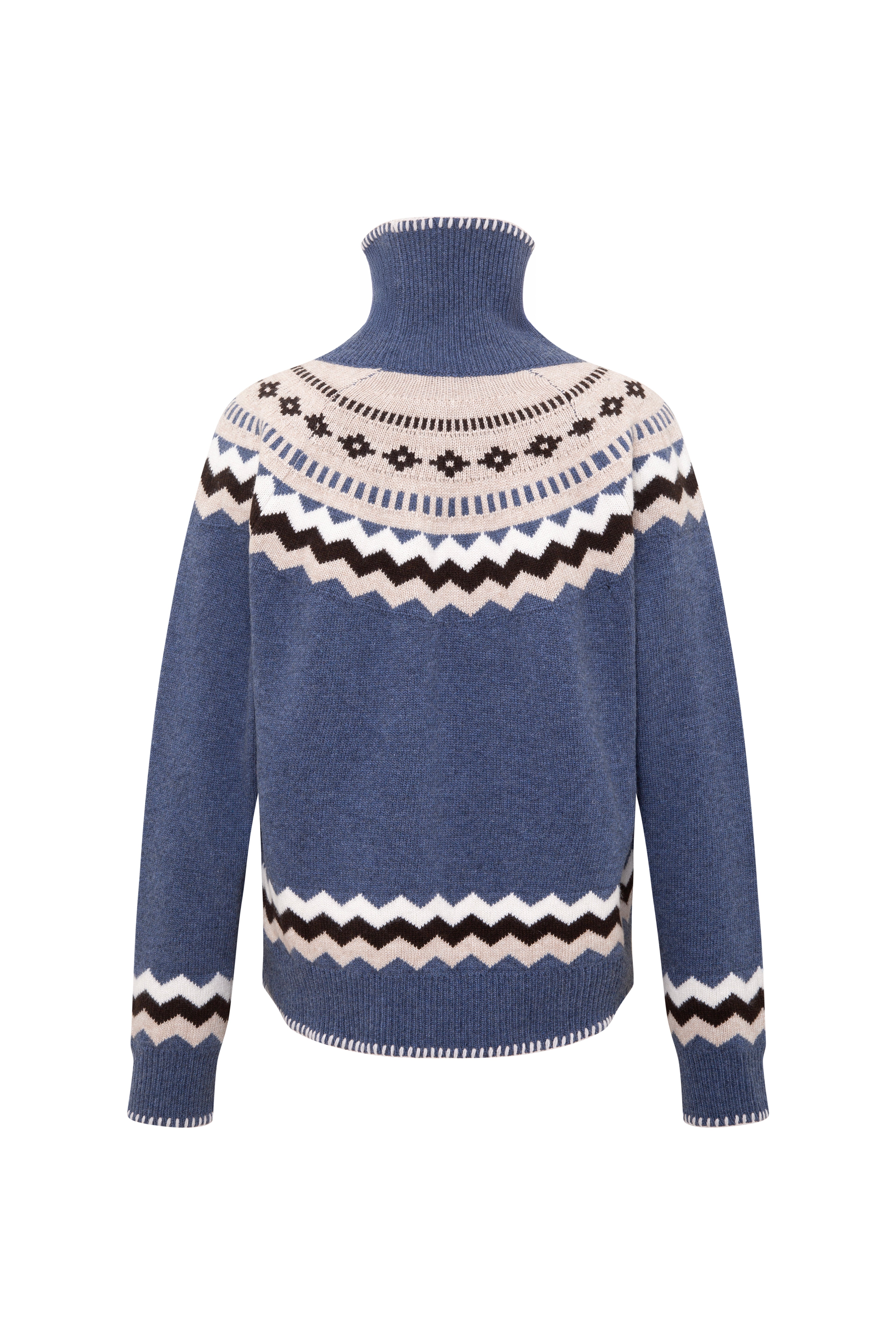 CELESTE - Nordic patterned knit sweater