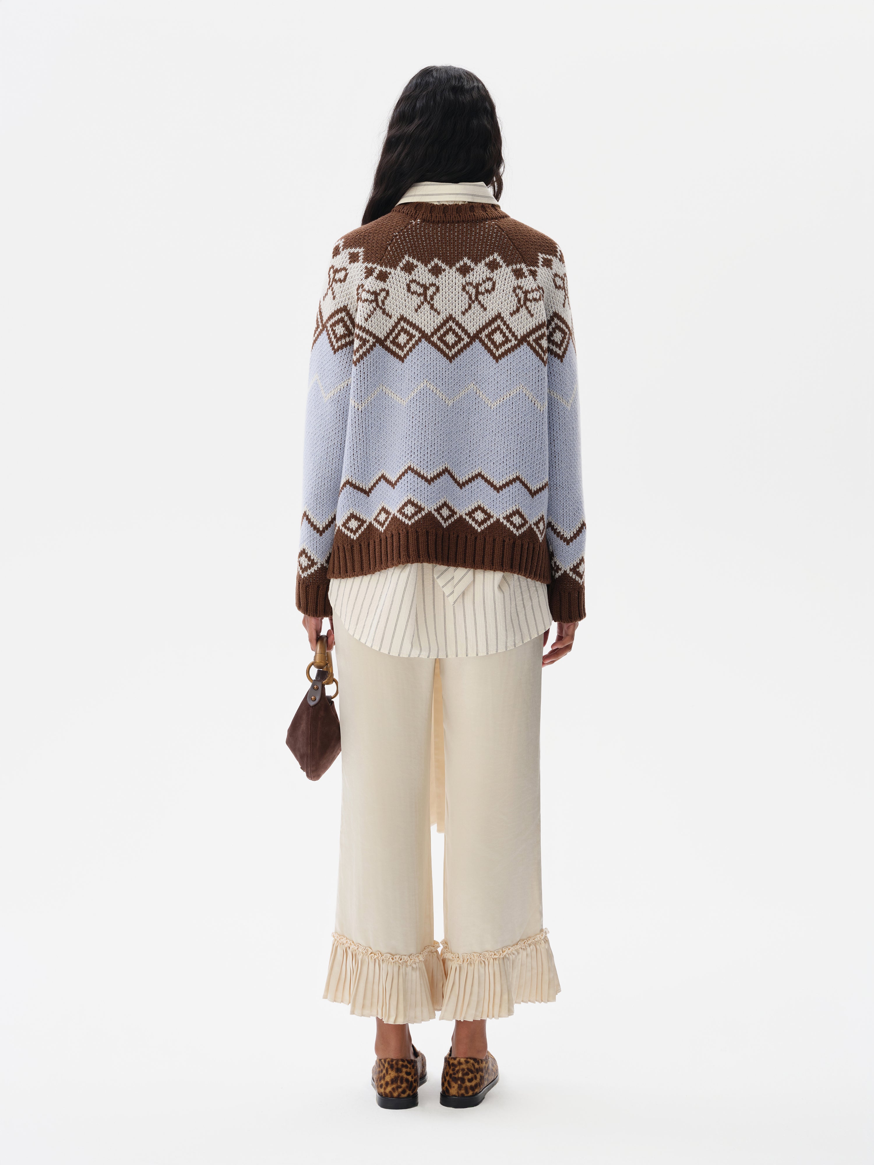 CELESTE - Wool jacquard-knit sweater