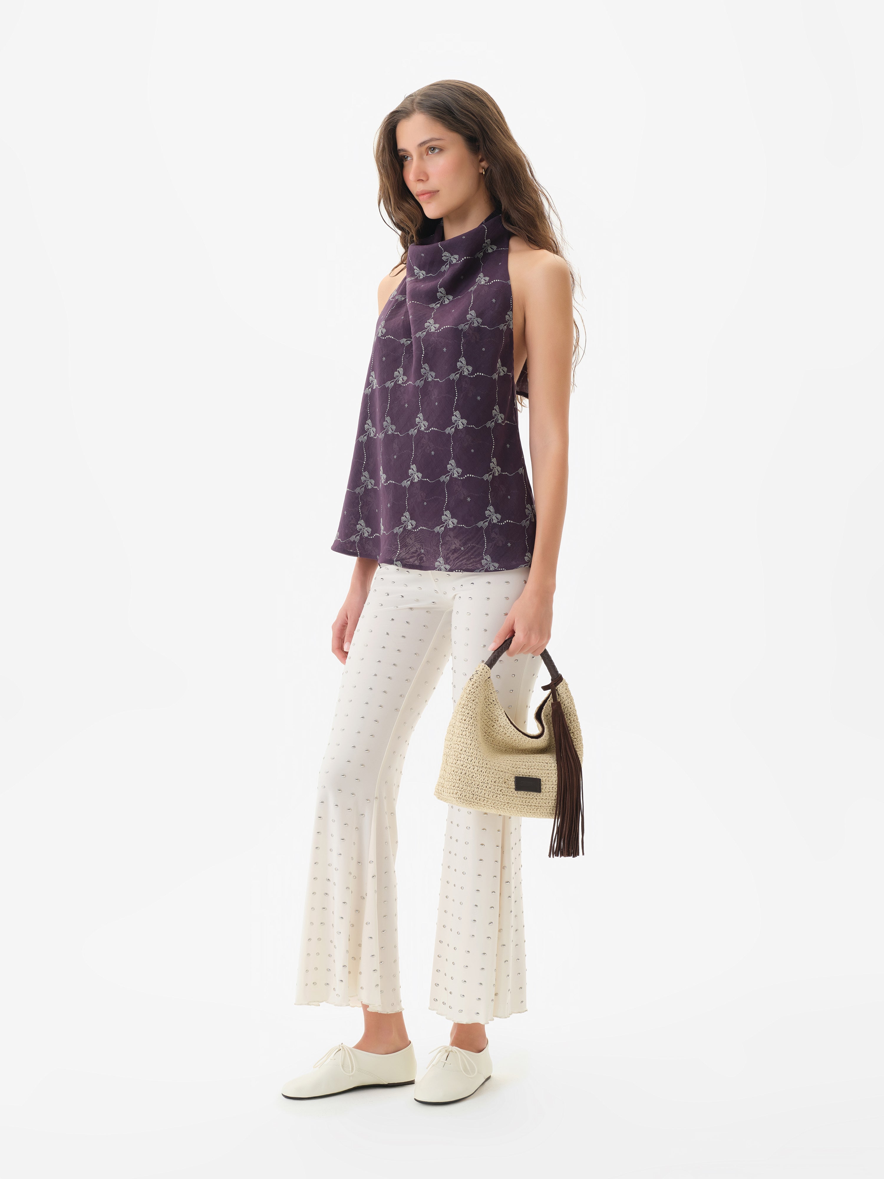 CLEM - Open-back draped top