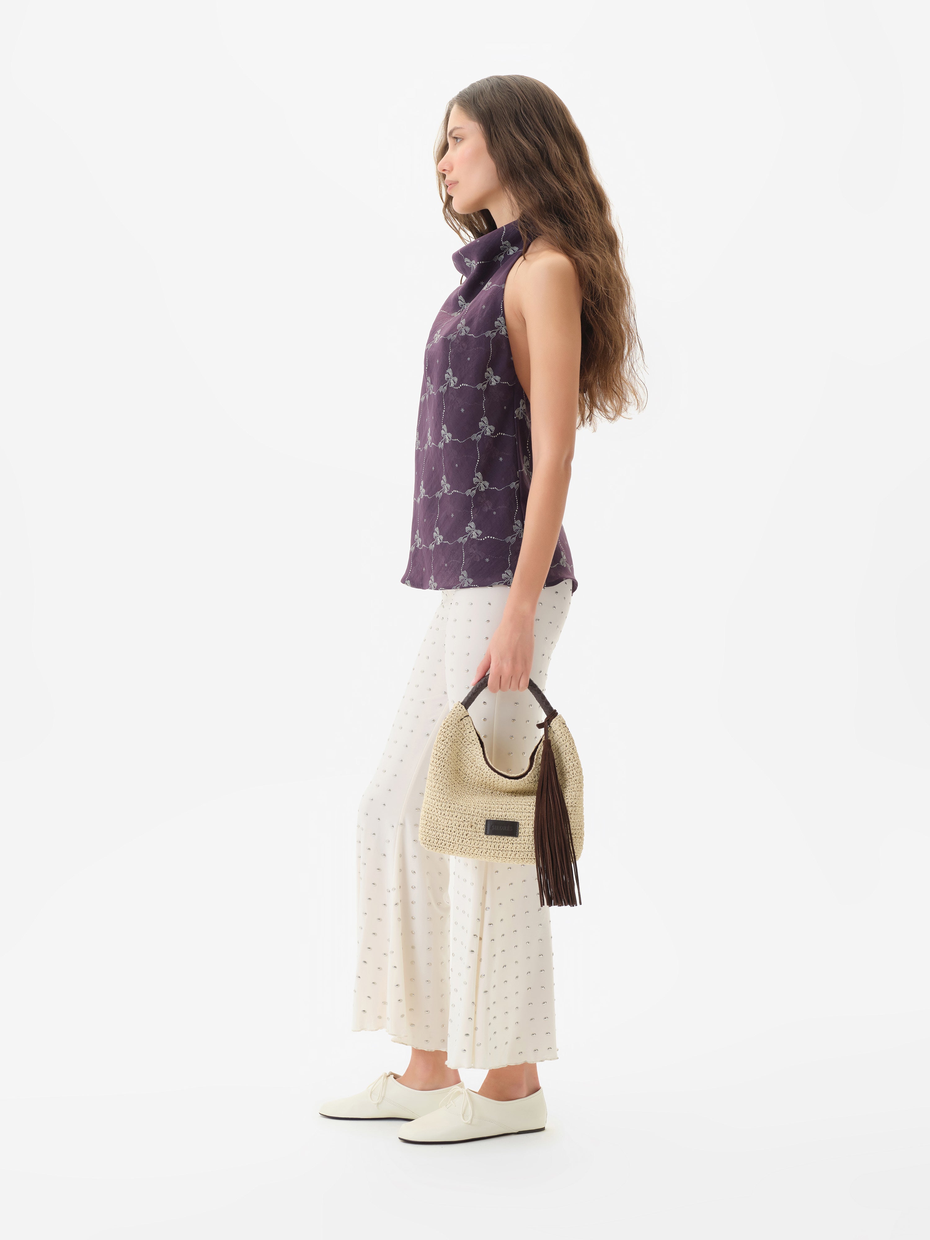CLEM - Open-back draped top
