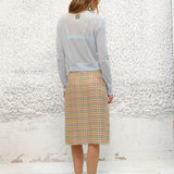 COLETTE - Check chiffon midi skirt