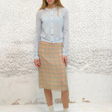 COLETTE - Check chiffon midi skirt