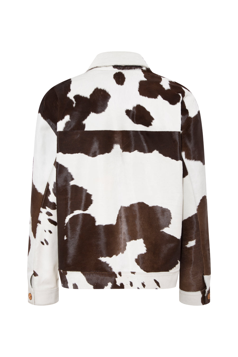 COLS - Printed pony hair boxy fit leather jacket