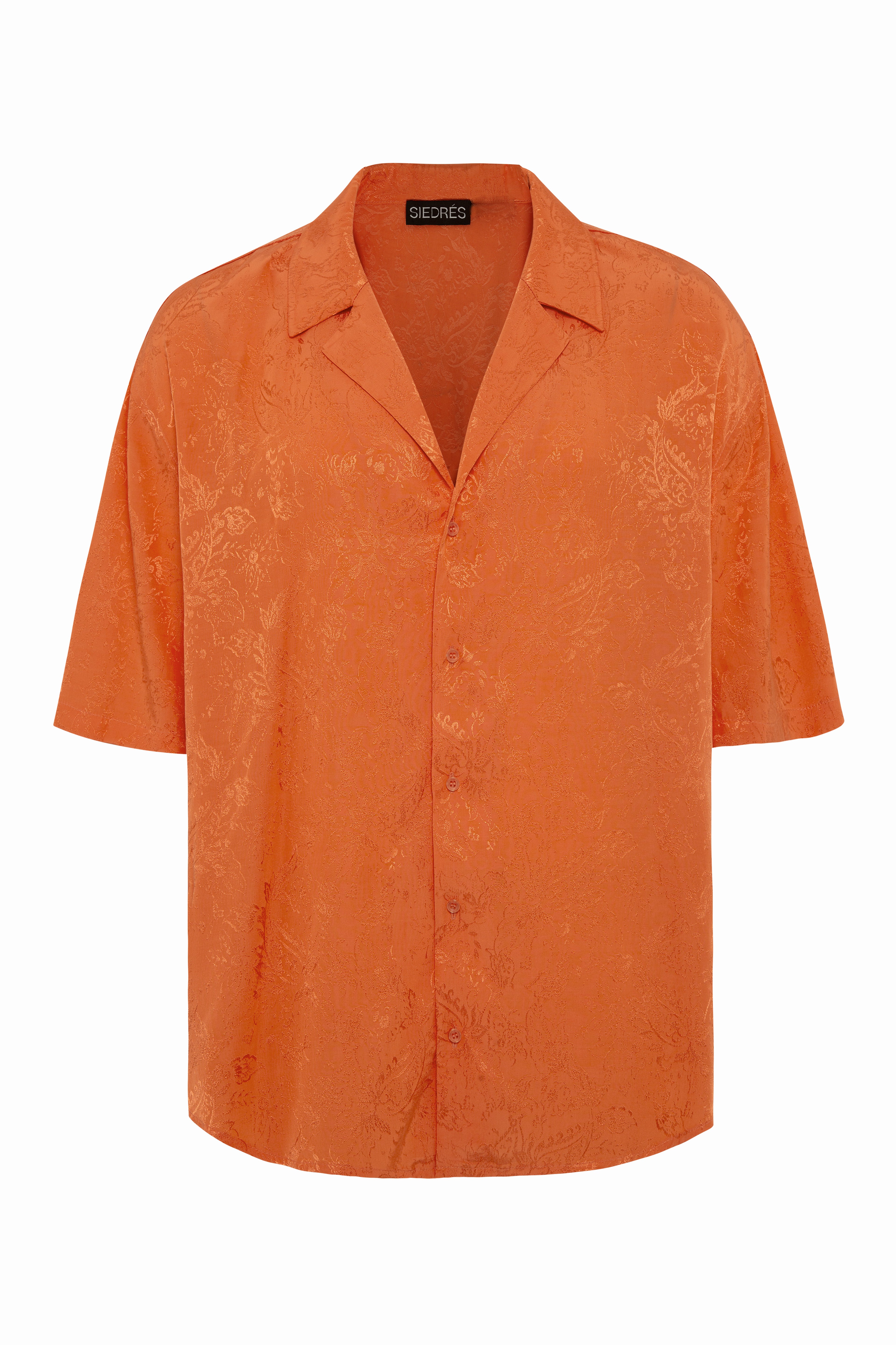 COLTON - Mandarin collar button up short sleeve shirt