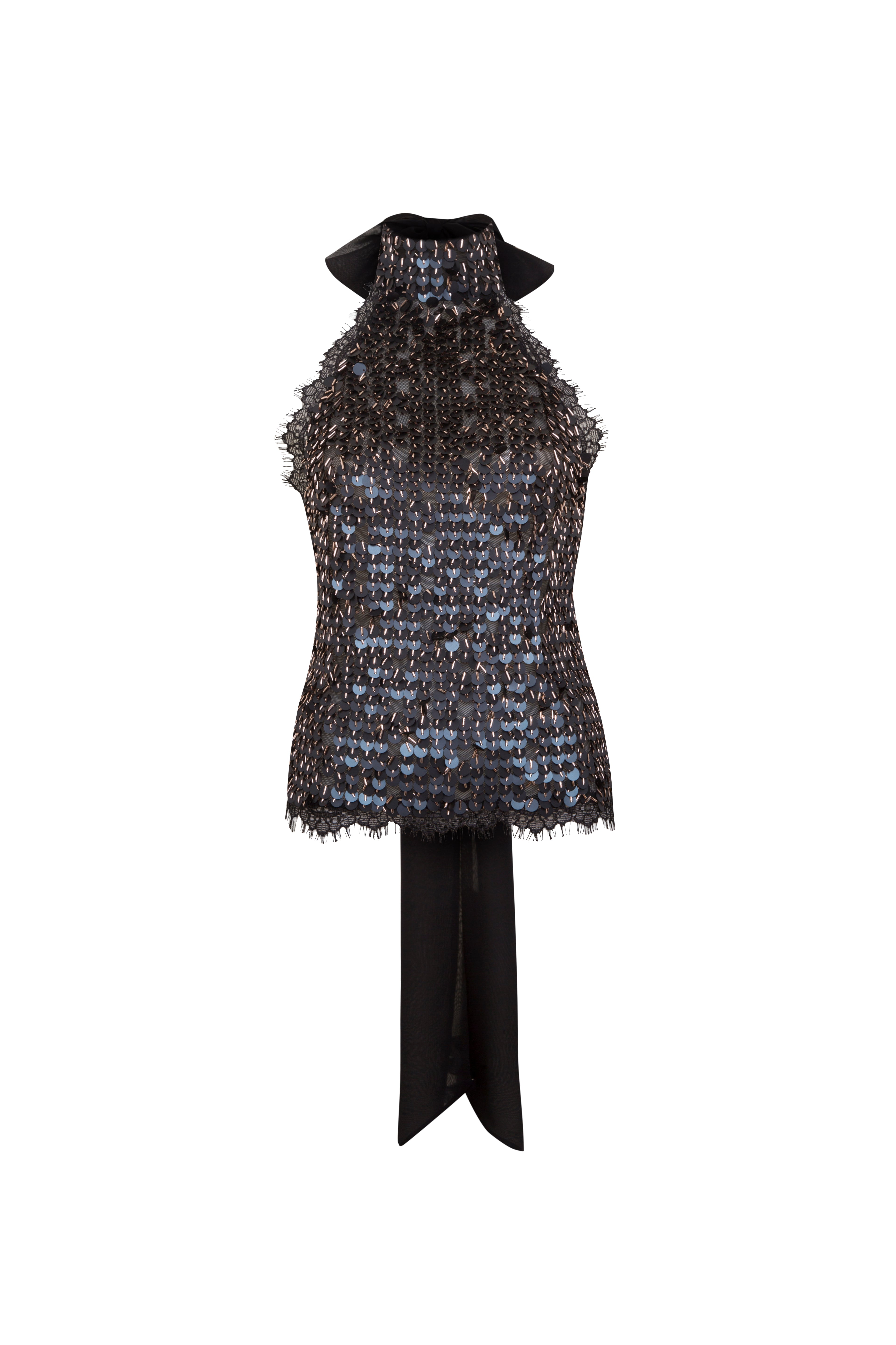 DARCY - Sequin embellished lace top