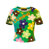 DESTA - Bubble flower cropped t-shirt