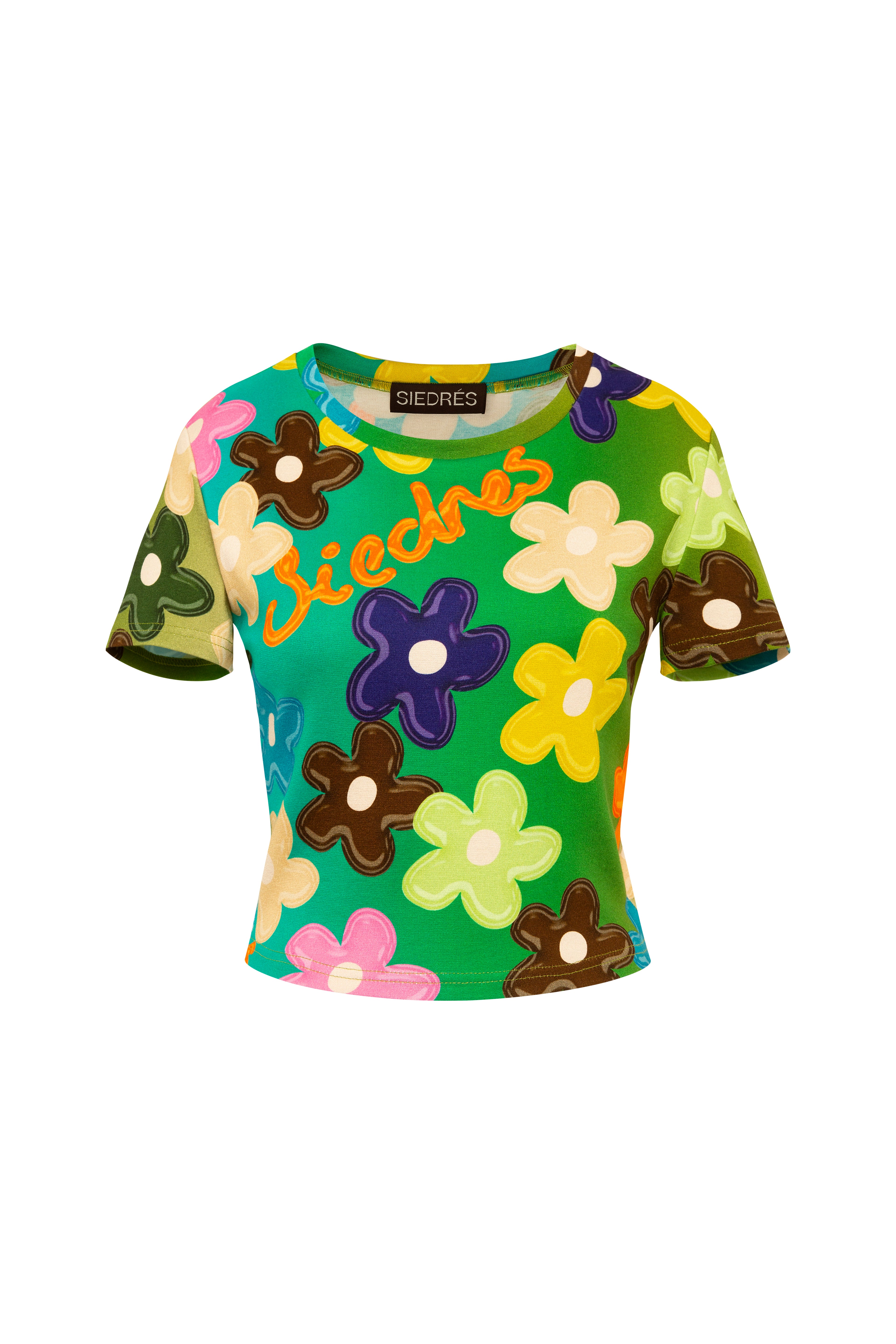 DESTA - Bubble flower cropped t-shirt