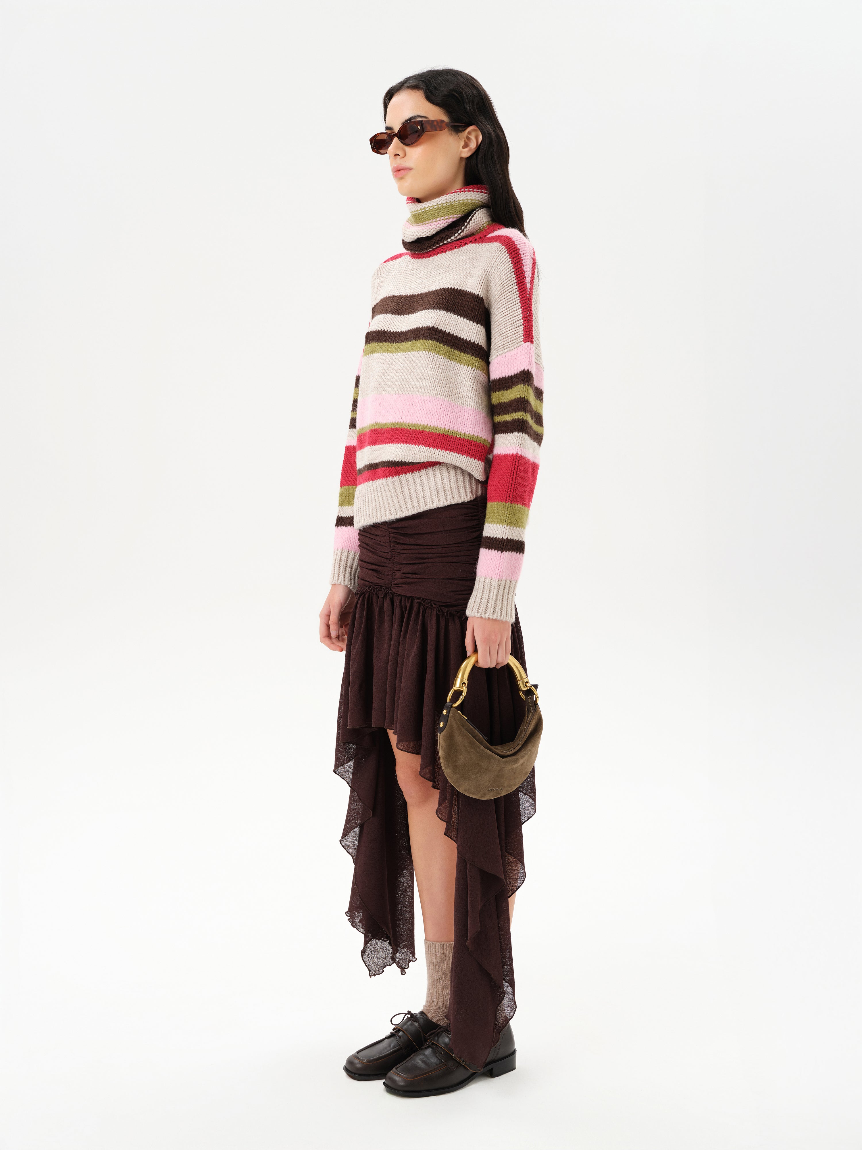 DOMNA - Striped knit turtleneck sweater