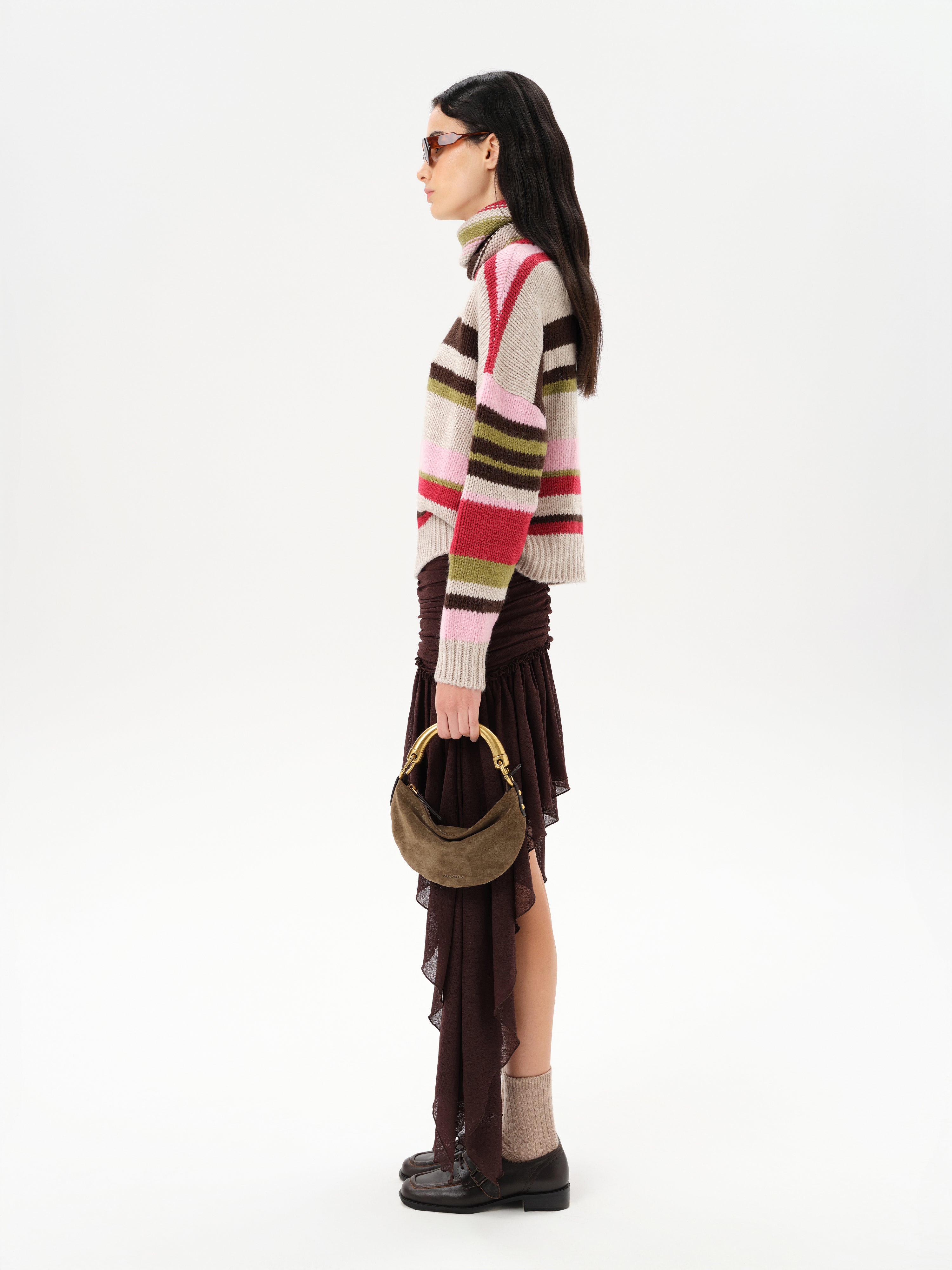 DOMNA - Striped knit turtleneck sweater