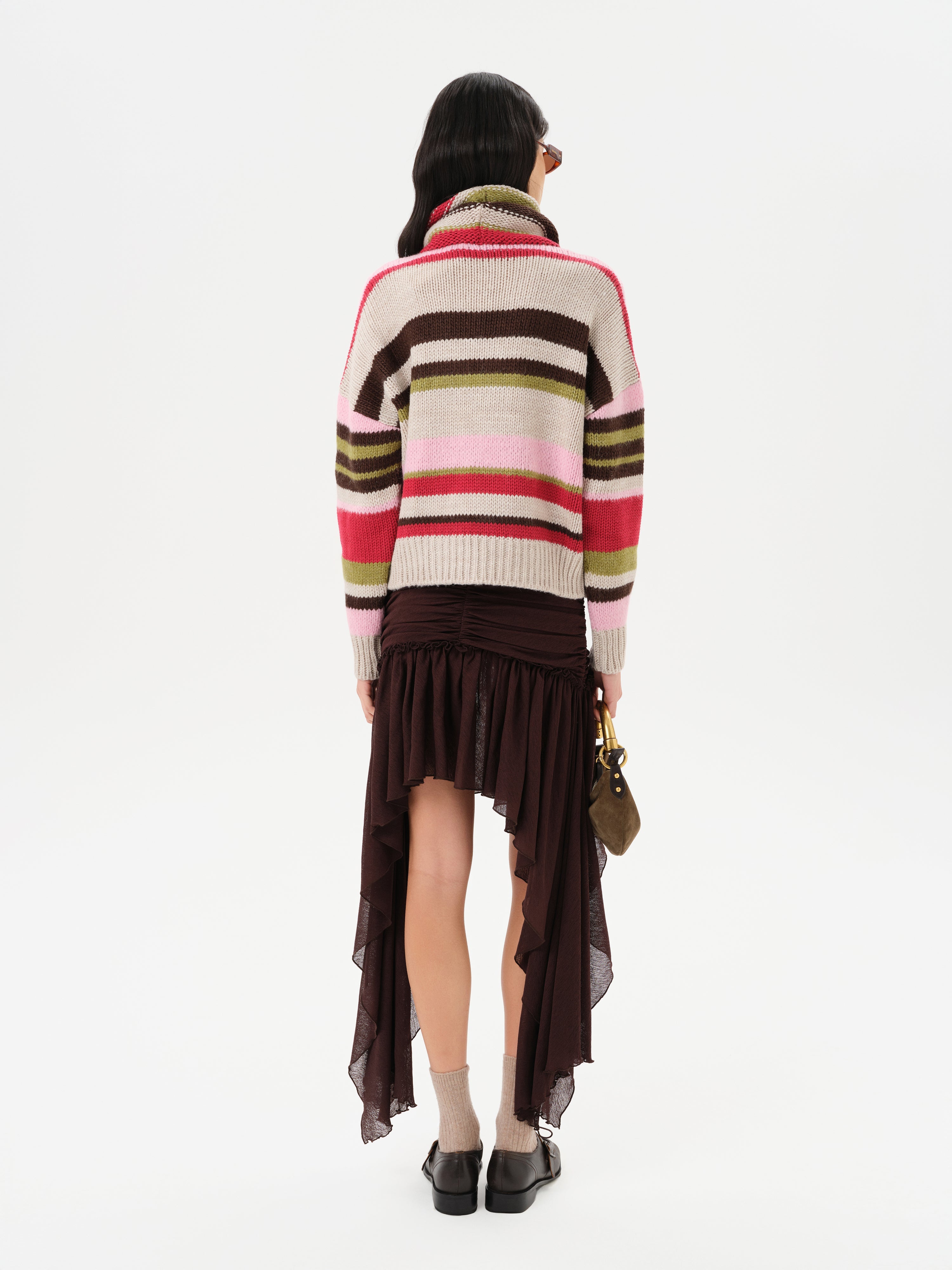 DOMNA - Striped knit turtleneck sweater