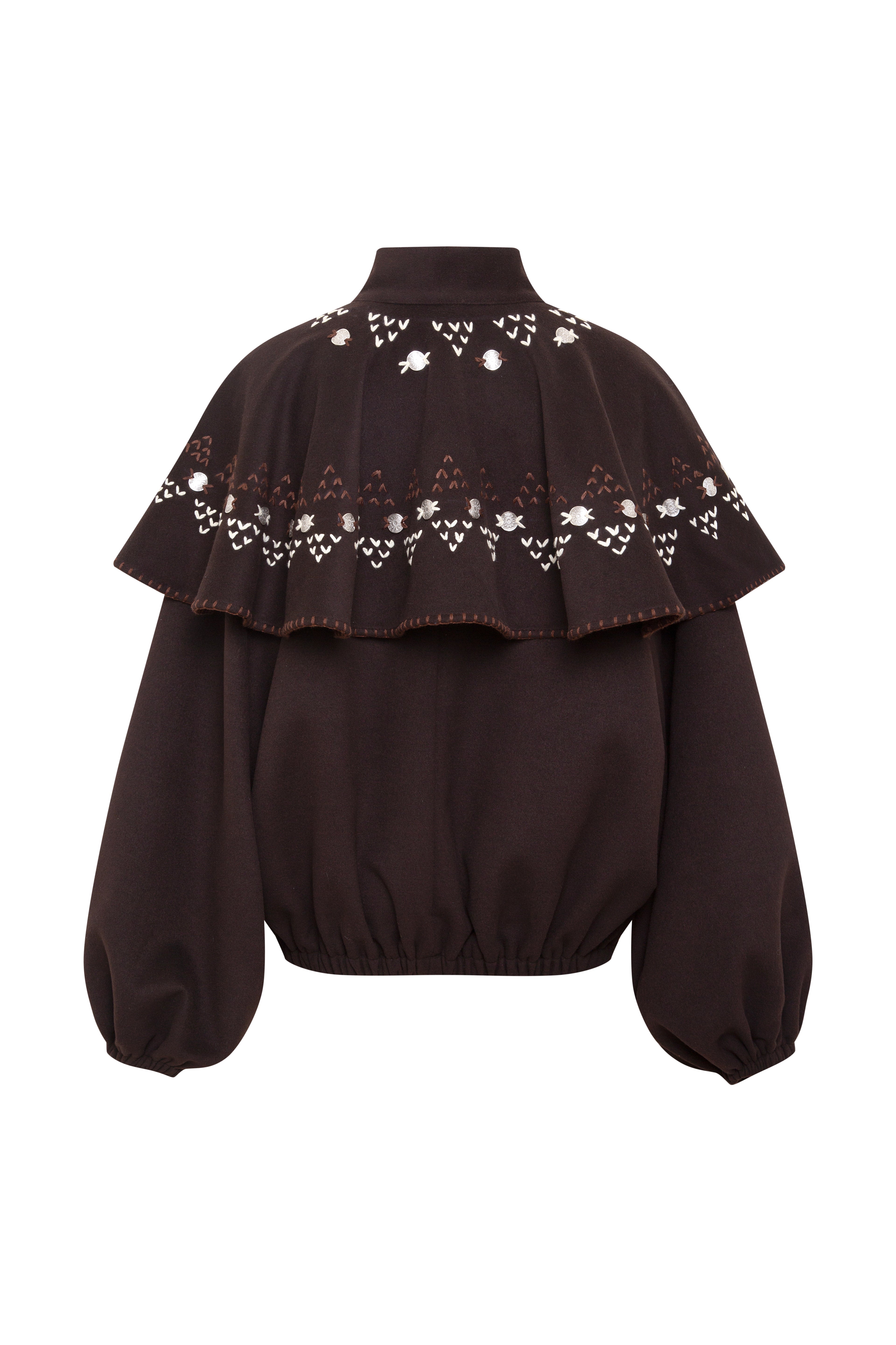 DUNE - Cape overlay embroidered jacket