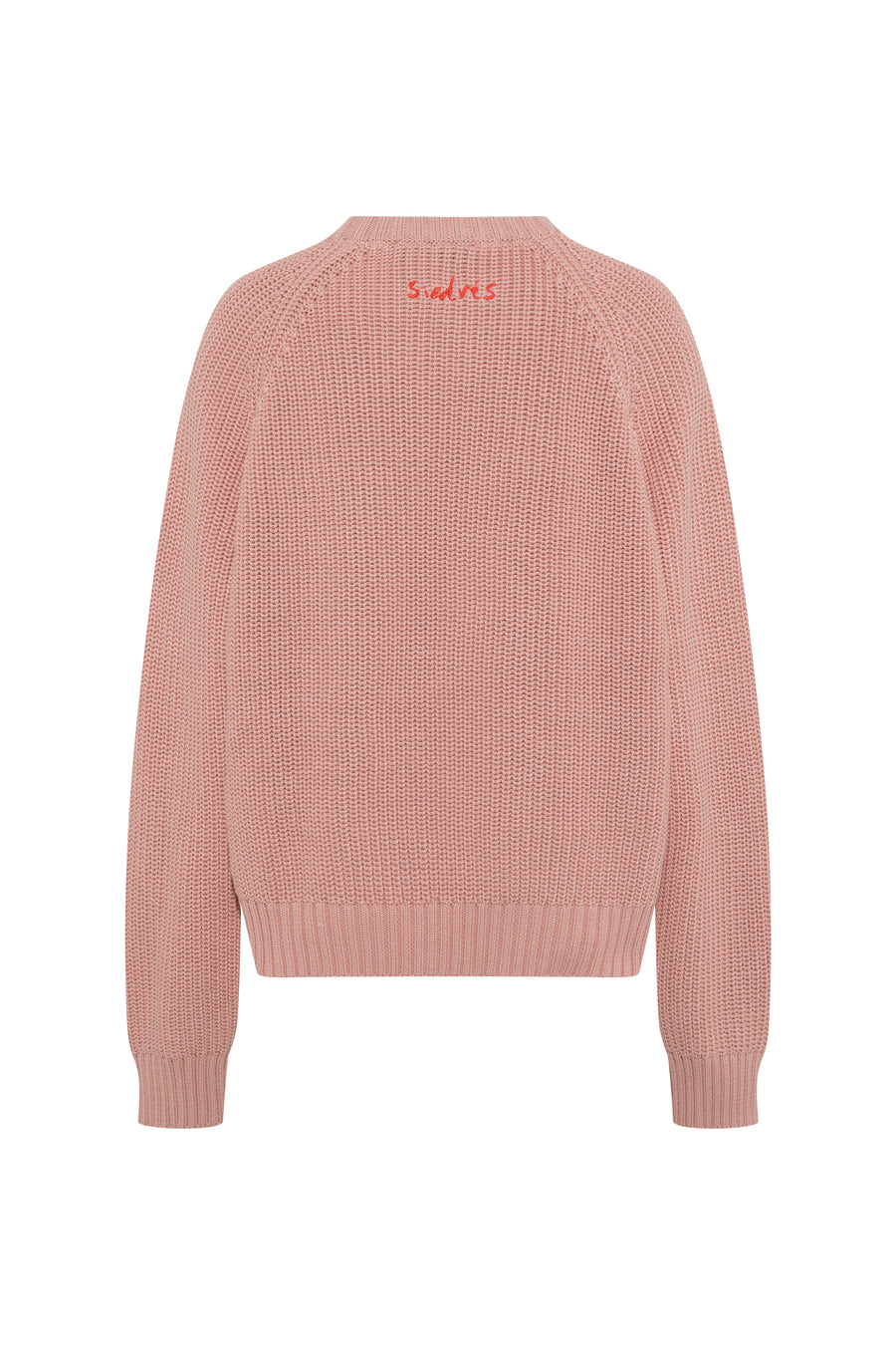 DUZY - Crew neck cotton knit sweater with logo detail