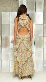 EFFIE - Ruffled printed organza dress