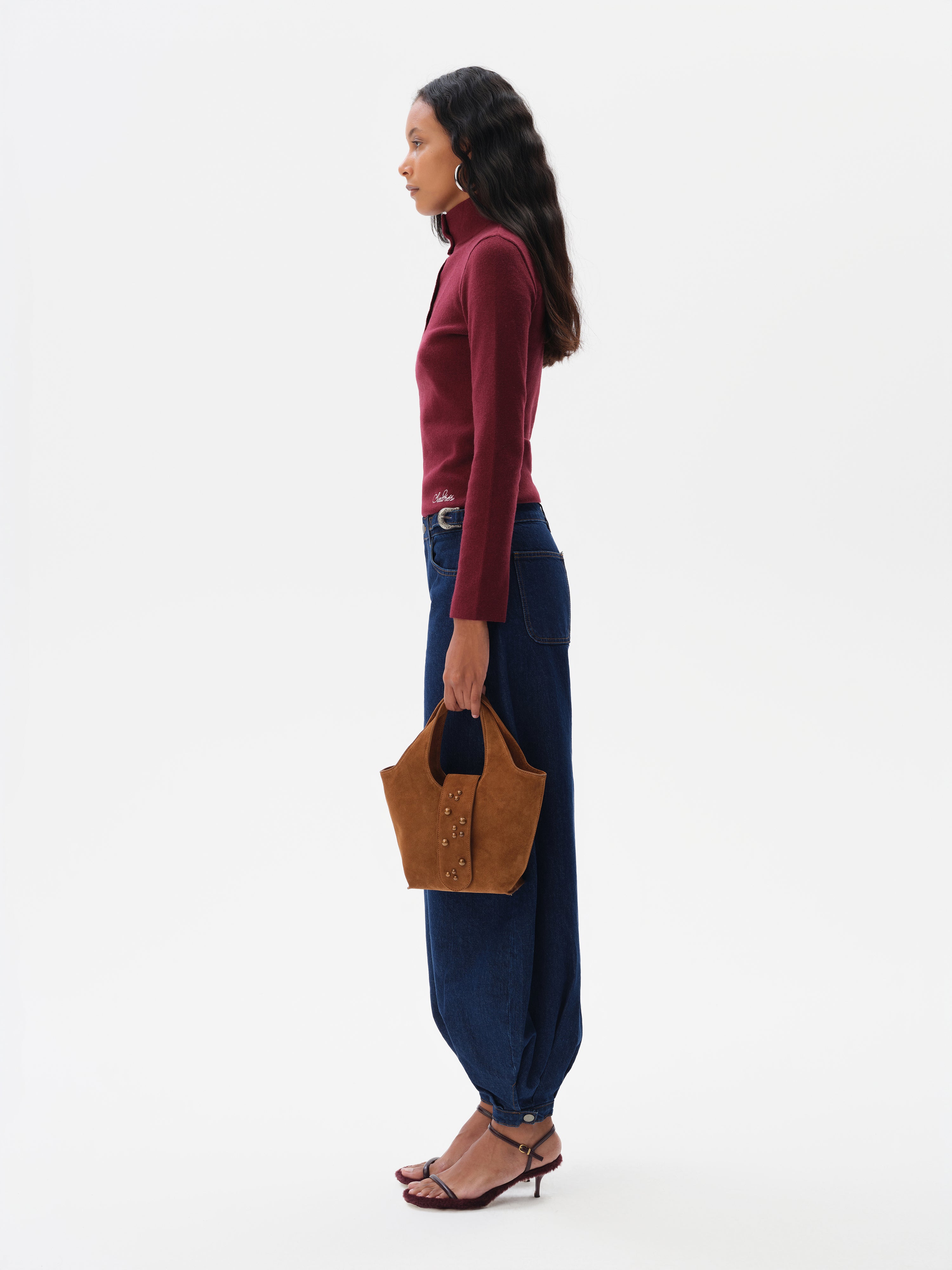 ELORA - High neck cashmere-wool knit